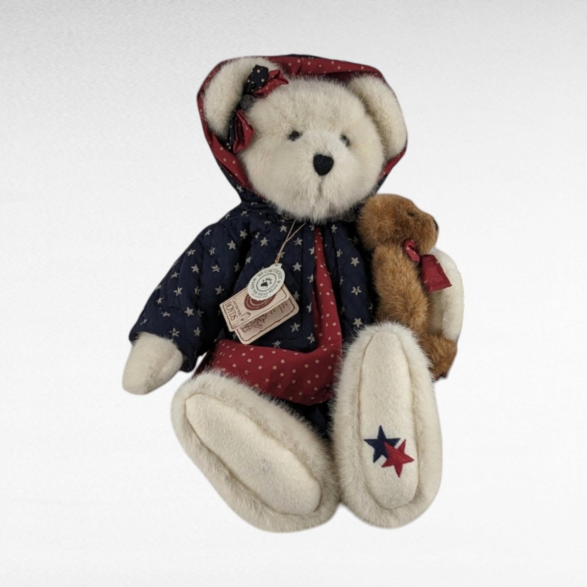 Vintage Boyds Bears Starr B. Bearyproud with Sparkle | Plush Bear with Cub | Collectible Bear | Patriotic Bear