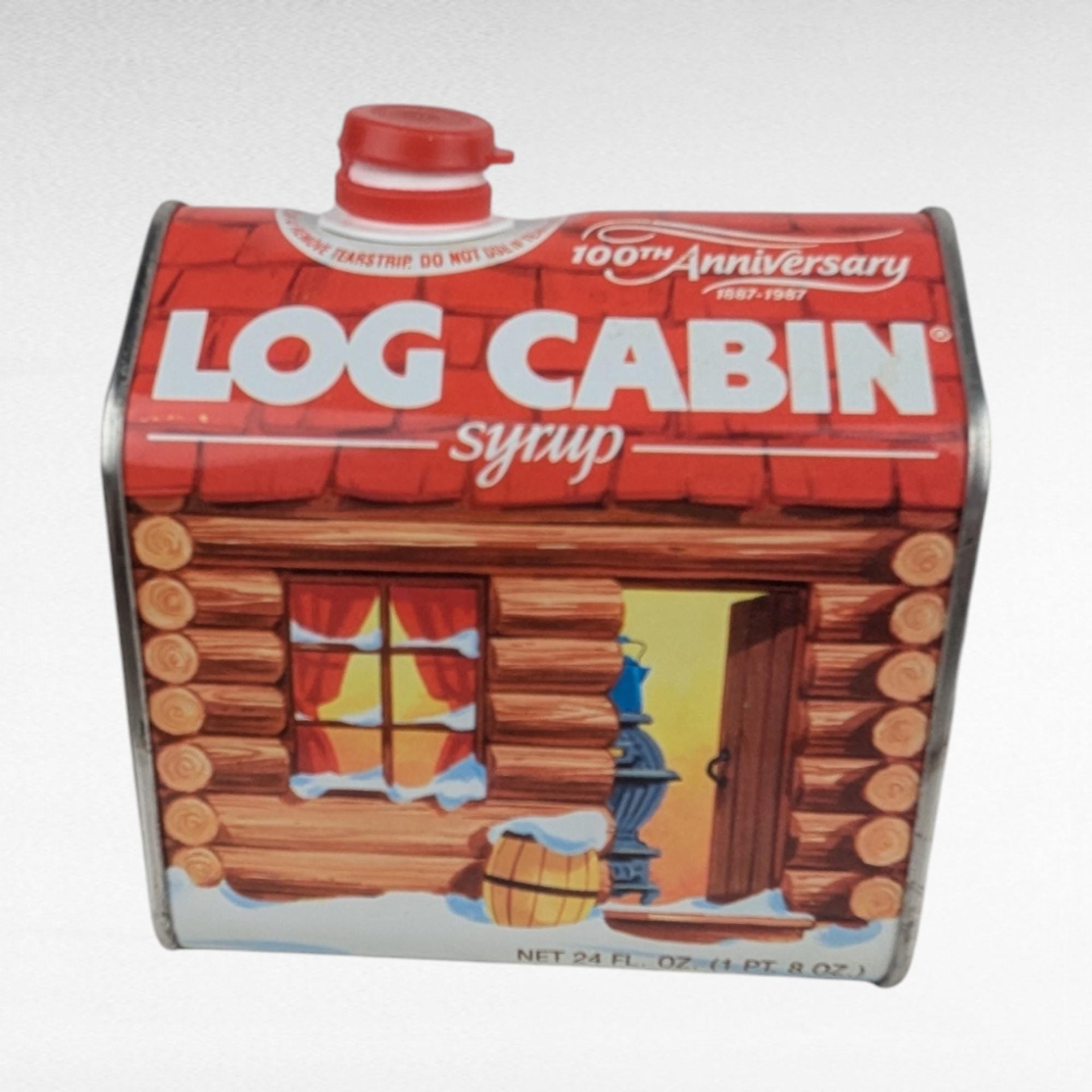 Vintage Towle's Log Cabin Syrup Tins, 1979 Tin Bank & 100th Anniversary Tin, Collectible Tins, Vintage Kitchen Decor, Gift for Collector