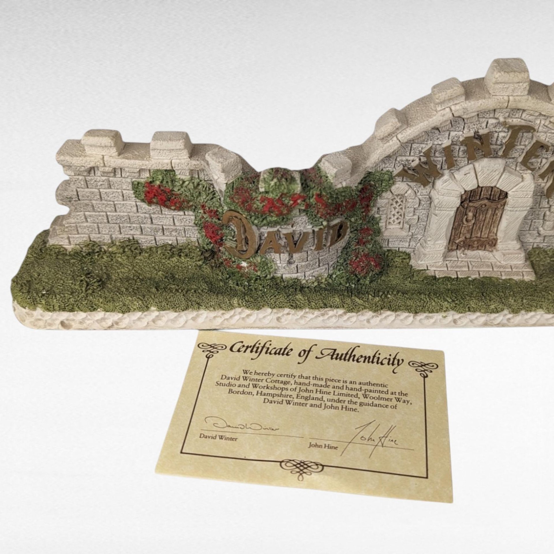 1994 David Winter Cottages "The Castle Wall" | Vintage Collectible | Architectural Figurine