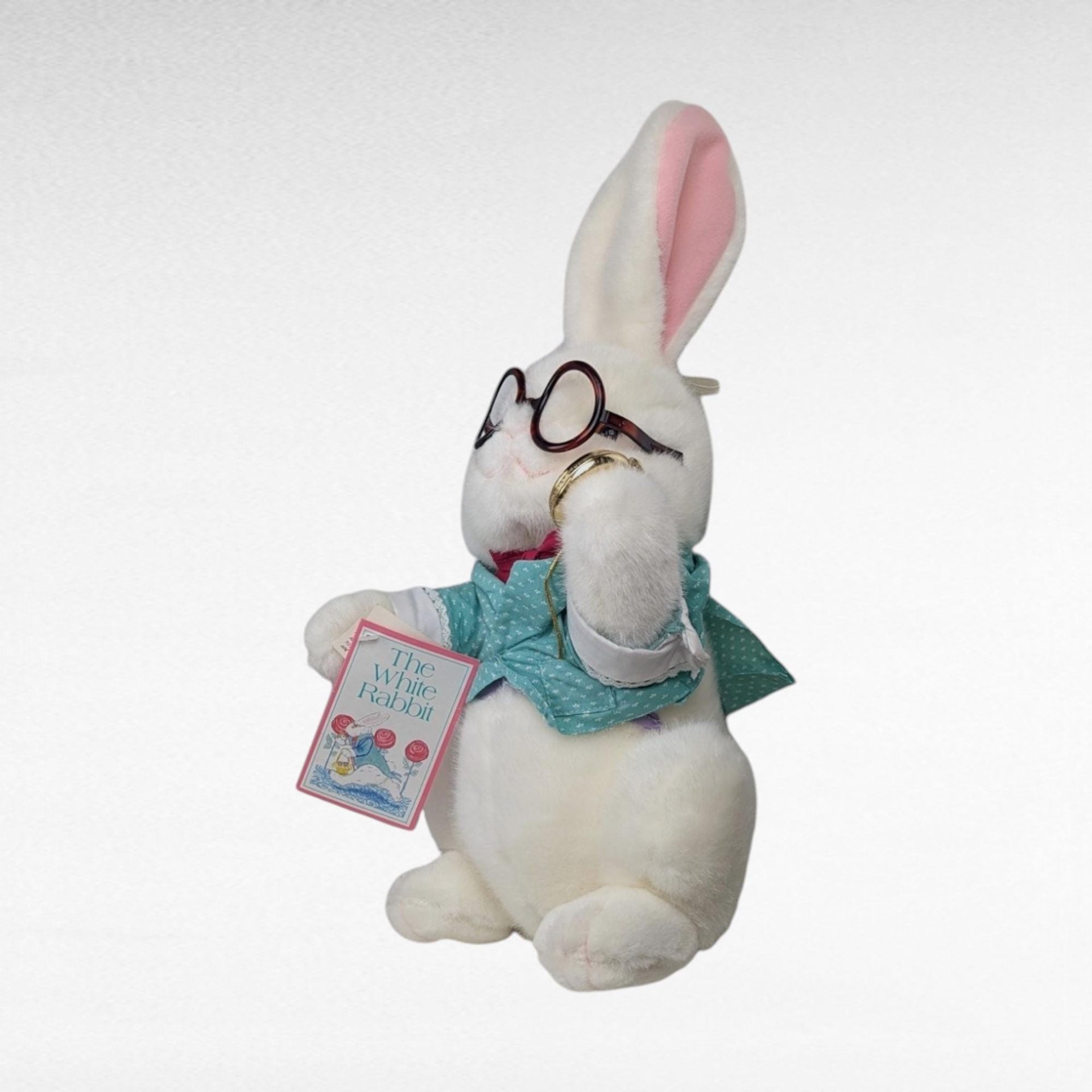 Vintage 1991 Target Plush White Rabbit, Alice in Wonderland, with Tags, Stuffed Animal