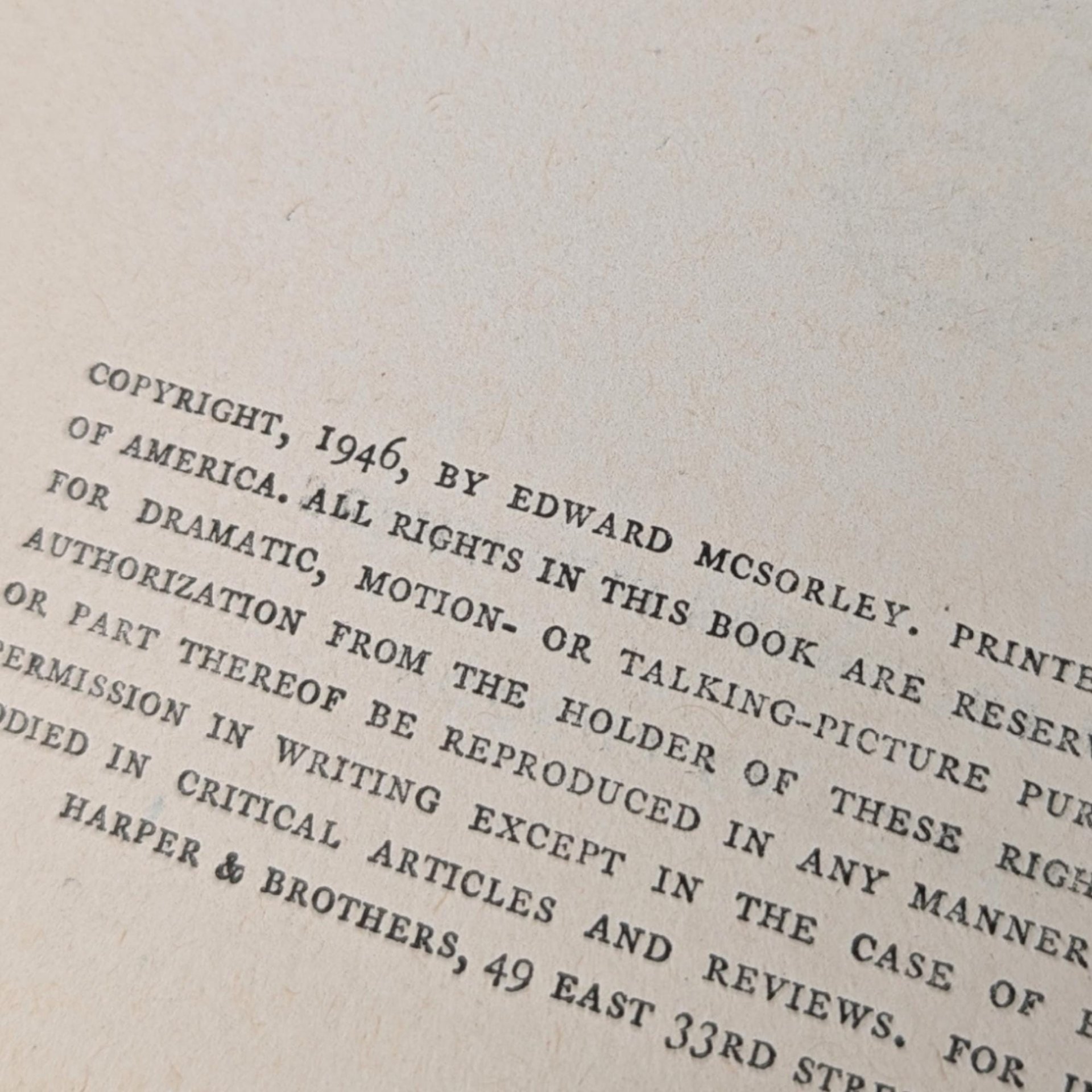 Vintage 1946 Our Own Kind Novel, Edward McSorley Hardcover Book, First Edition, Collectible Literature, Gift for Book Lover