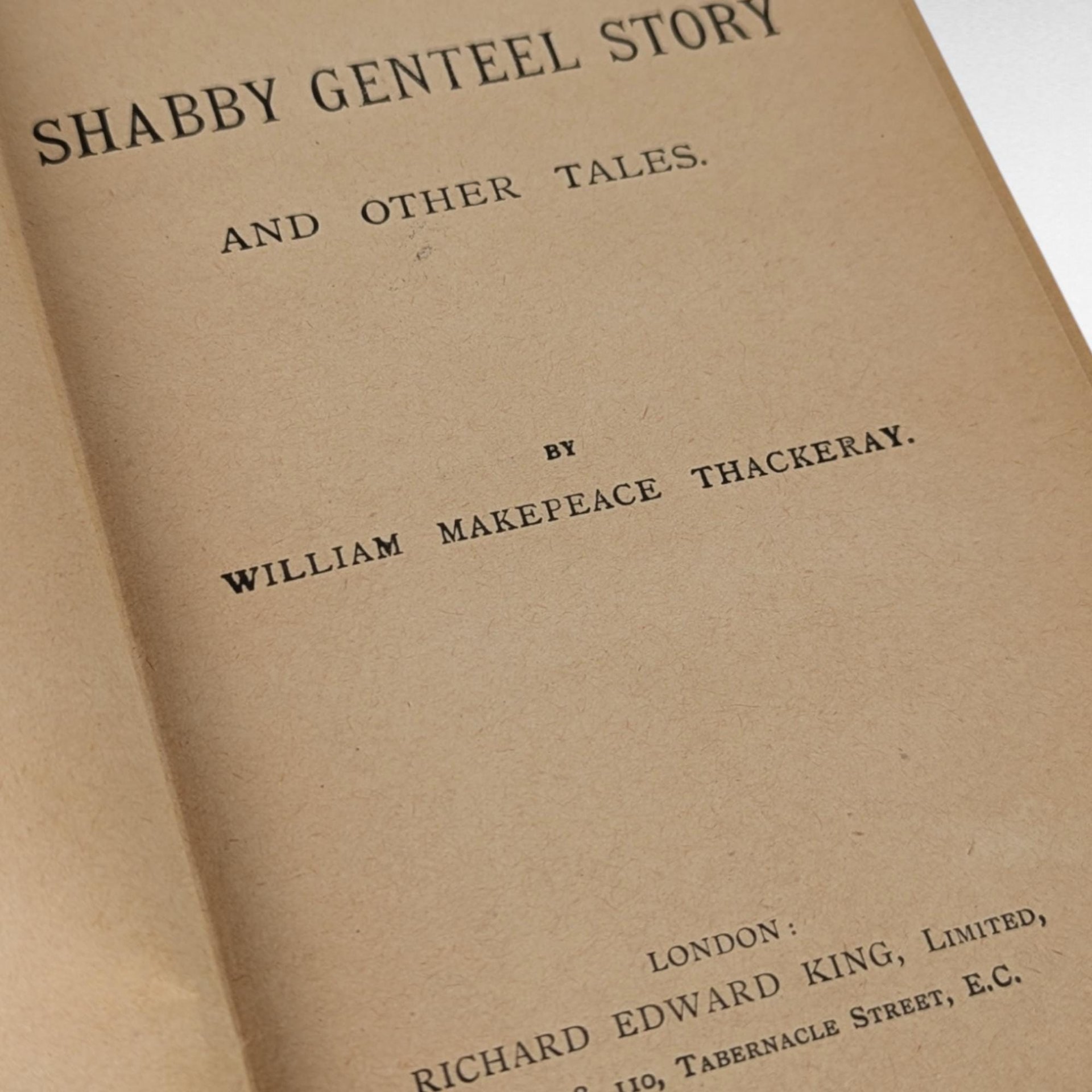 Antique Shabby Genteel Story & Other Tales, Thackeray Hardcover, Victorian Literature, Collectible Book, Gift for Reader