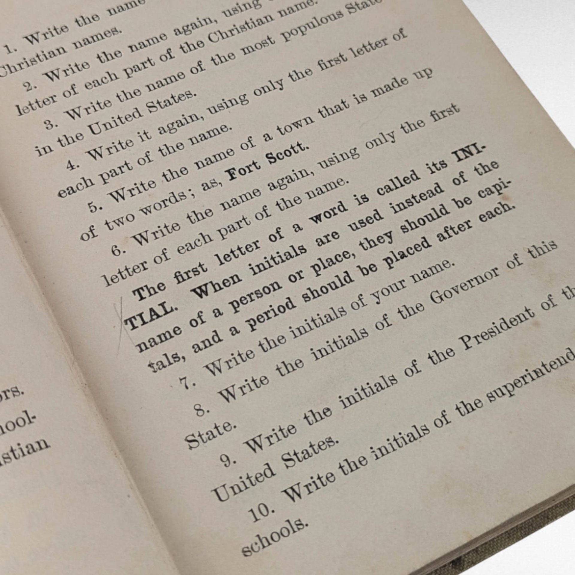 1899 Hoenshel's Language Lessons & Elementary Grammar Book, Antique Schoolbook, Vintage Educational Book, Gift for Teacher