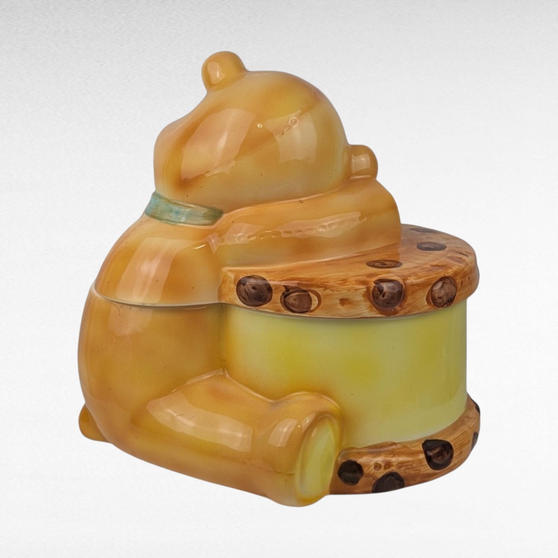 Vintage Willits Designs Bear with Honey Pot Musical Cookie Jar | Collectible Cookie Jar | Kitchen Decor | Unique Gift