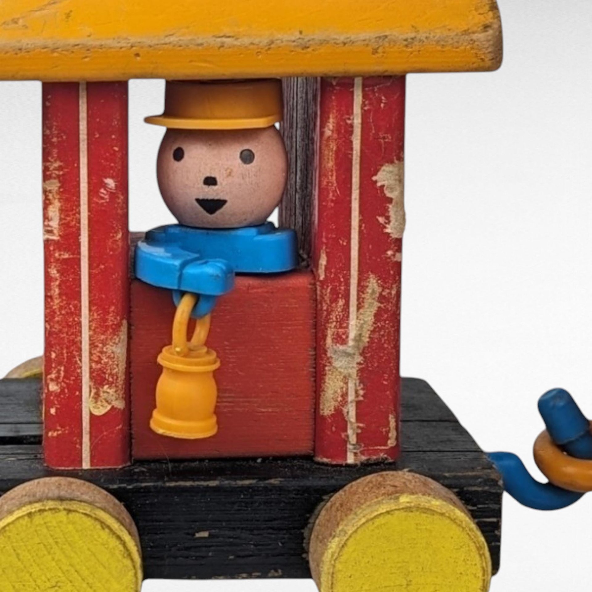 Vintage Fisher Price Huffy Puffy Train | Wooden Pull Toy | Classic Toy | 1960s Toy | Collectible Toy Train