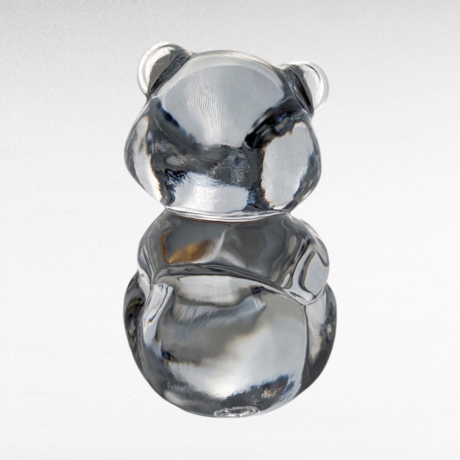 Fenton Clear Glass November Birthday Bear Figurine | Art Glass Collectible | Birthday Gift | Animal Figurine