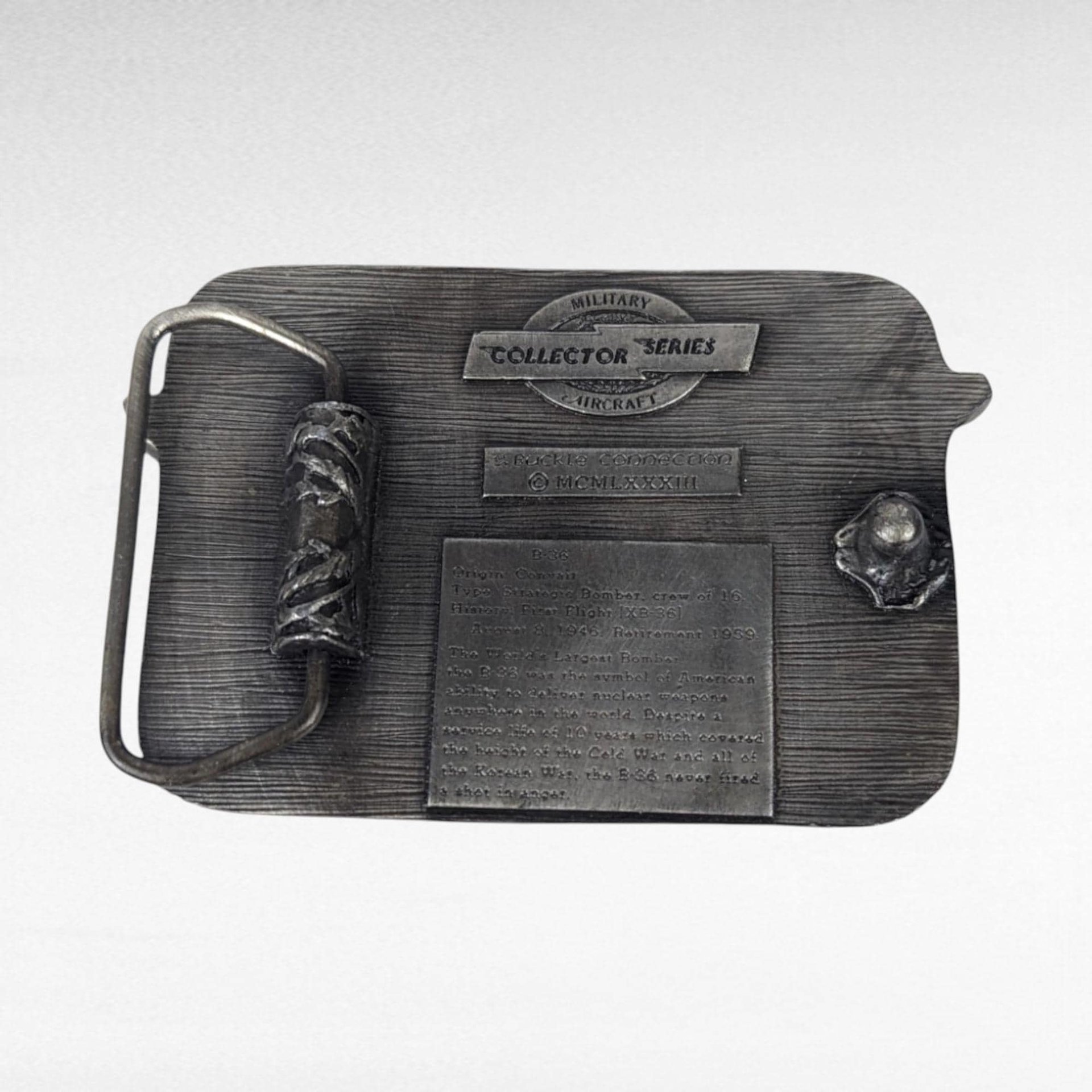 Vintage 1983 B-36 Peacemaker Belt Buckle | Military Collector Series | Aviation Memorabilia | Gift for Veteran