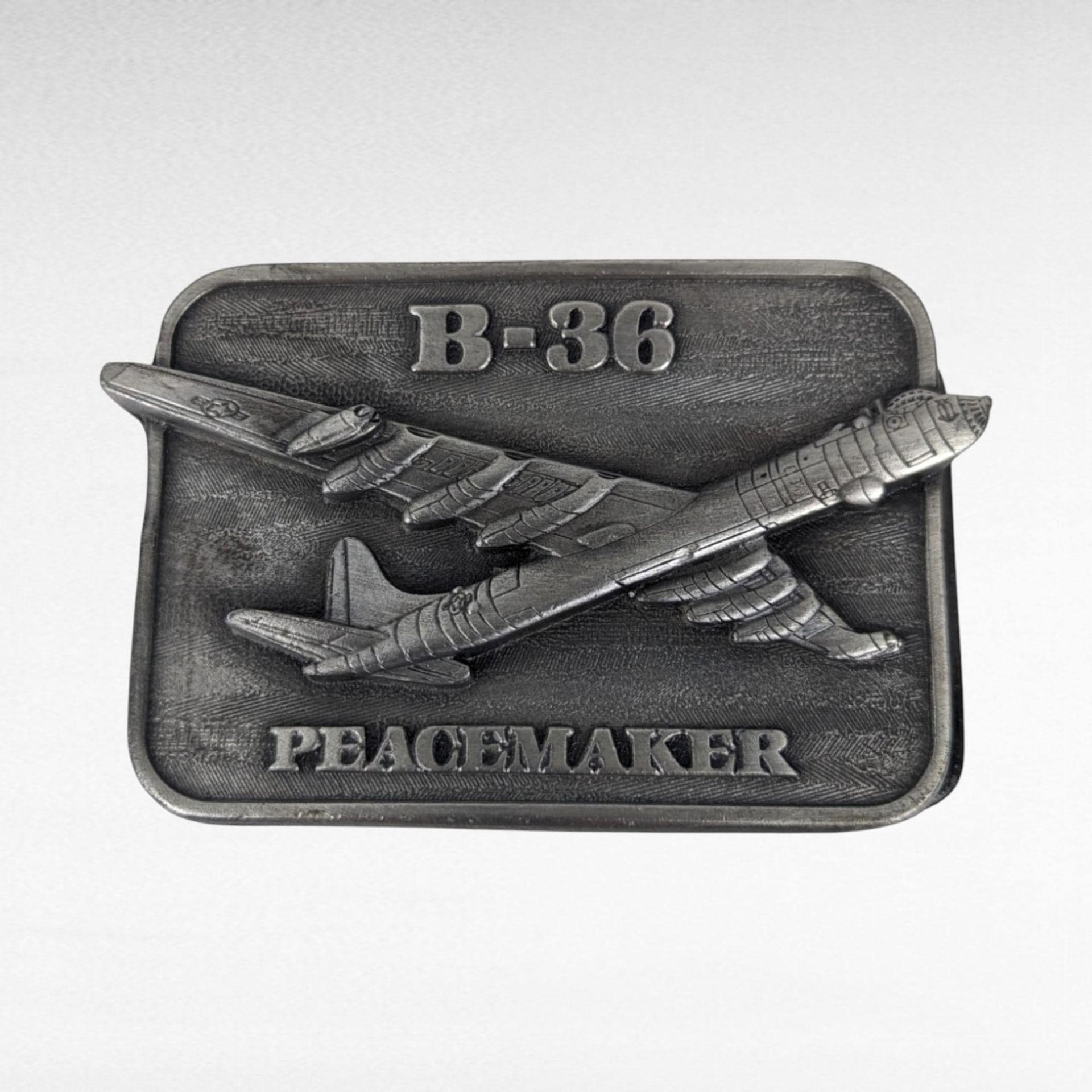 Vintage 1983 B-36 Peacemaker Belt Buckle | Military Collector Series | Aviation Memorabilia | Gift for Veteran