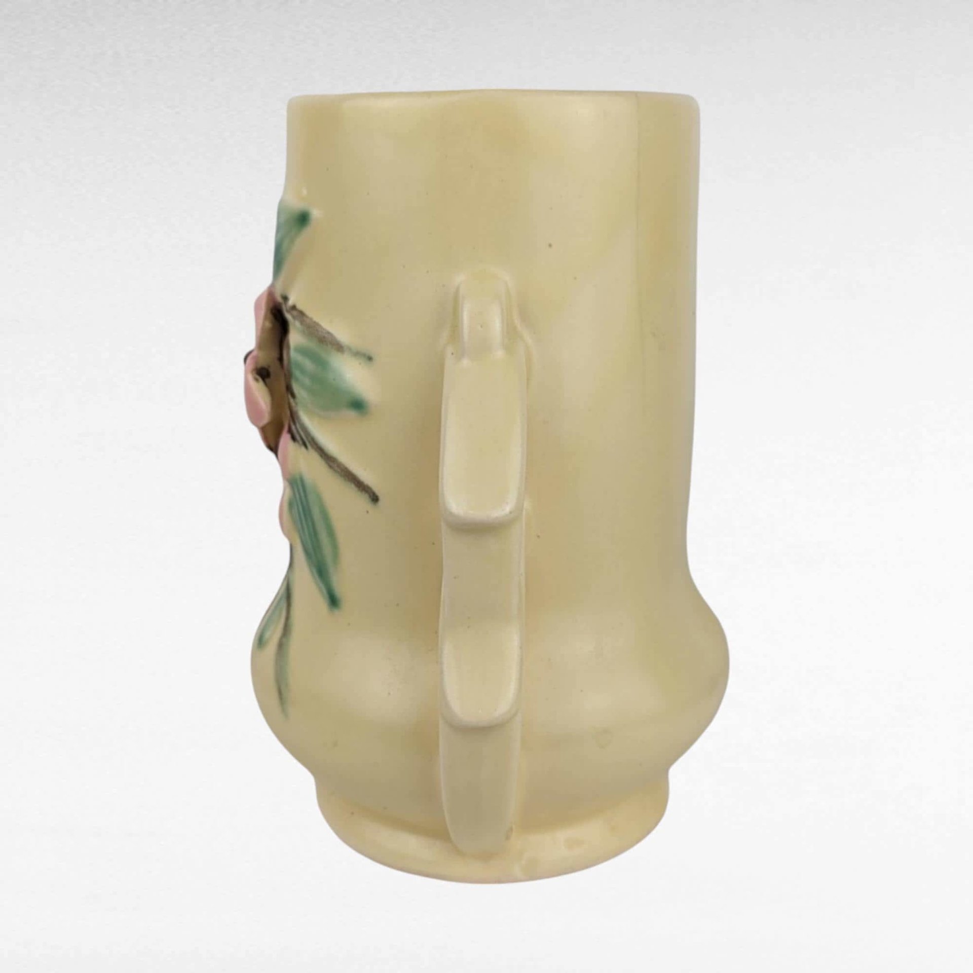 Vintage McCoy Blossomtime Yellow Vase | Art Deco Pottery |  Floral Vase |  Collectible Vase | Home Decor | Has Crack