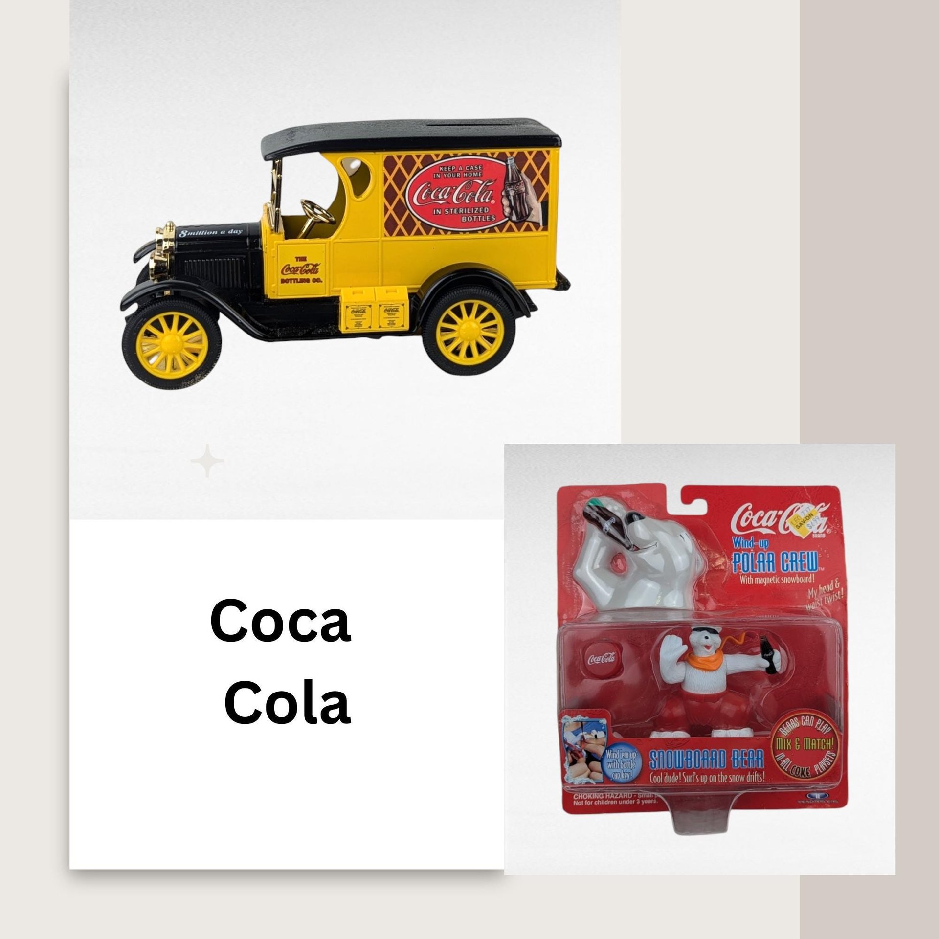 Vintage Coca Cola Bank and toy