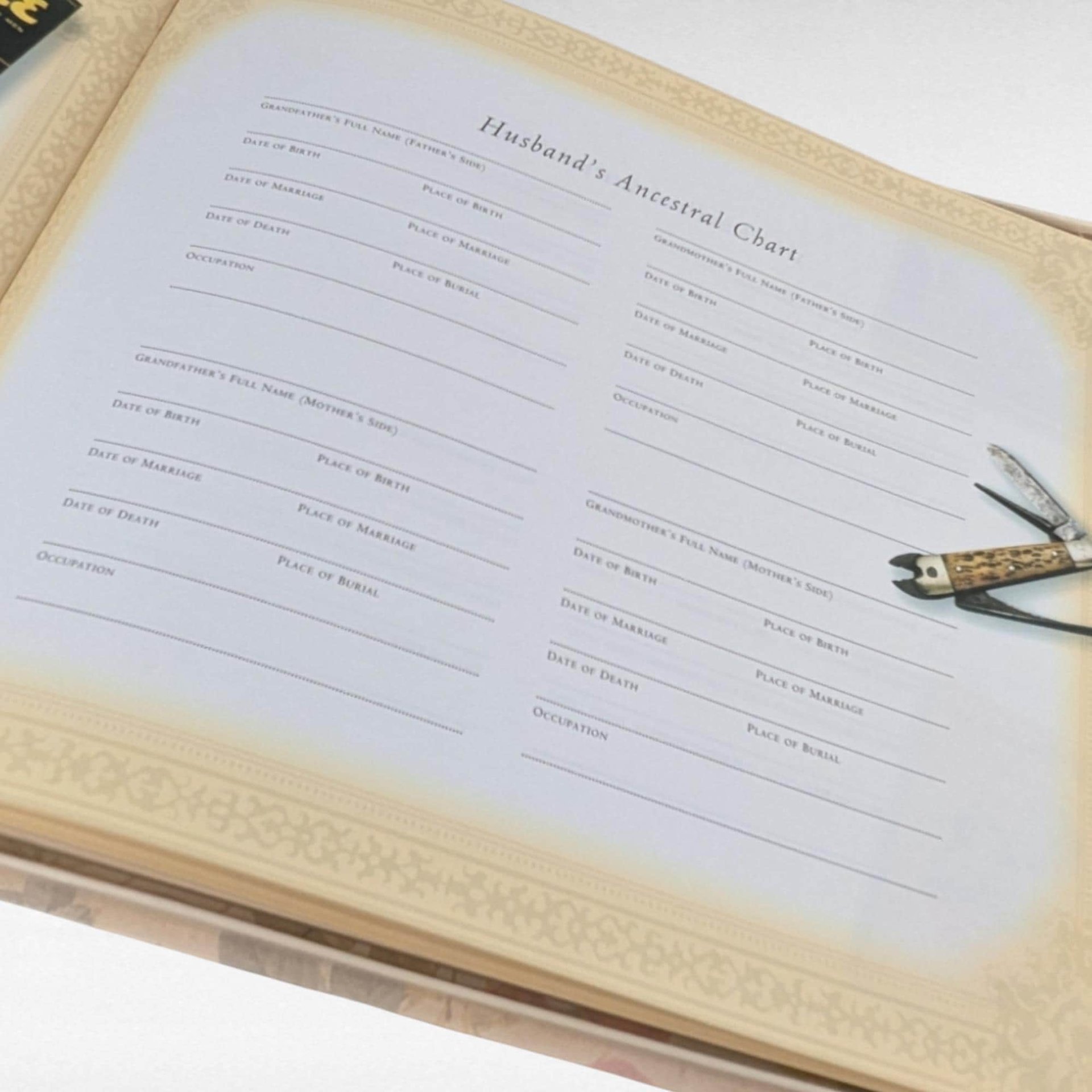 Vintage 1998 Our Family History Book - Photo Album & Genealogy Record - Gift for Family, Keepsake