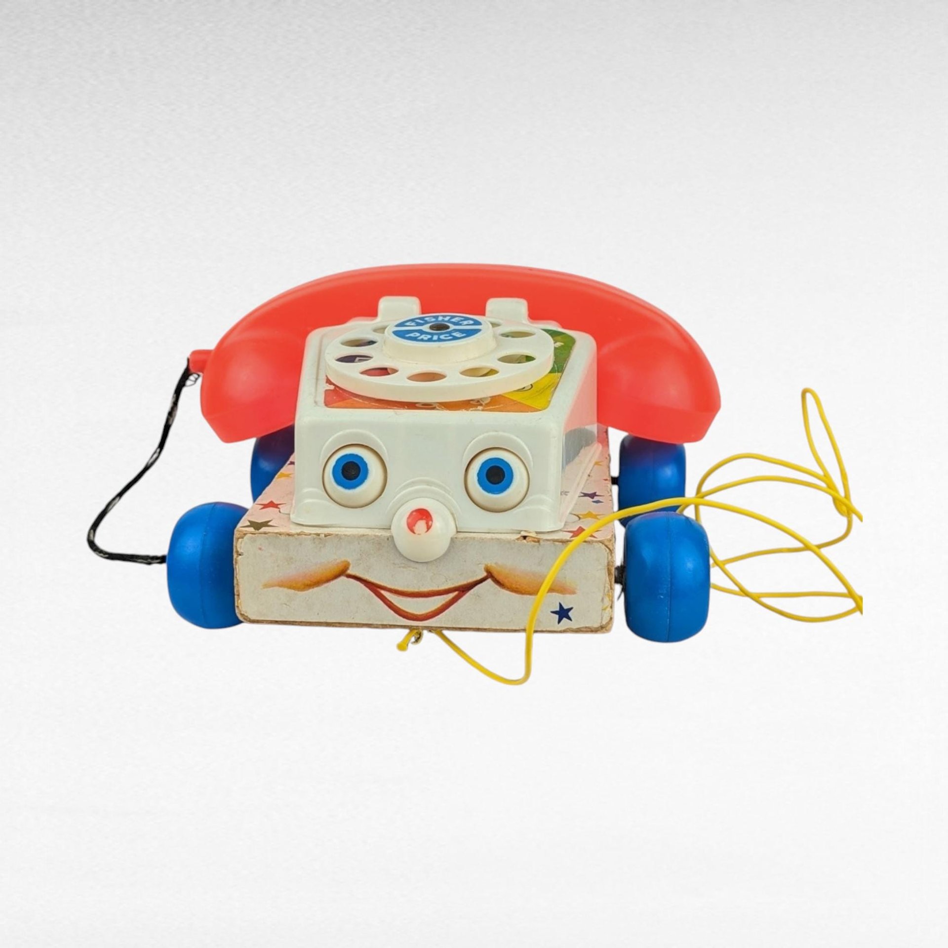 Vintage Fisher Price Toy Lot: Jalopy Pull Toy, Chatter Phone, Hickory Dickory Radio - Classic Toys, Retro Decor, Gift for Child, Collector