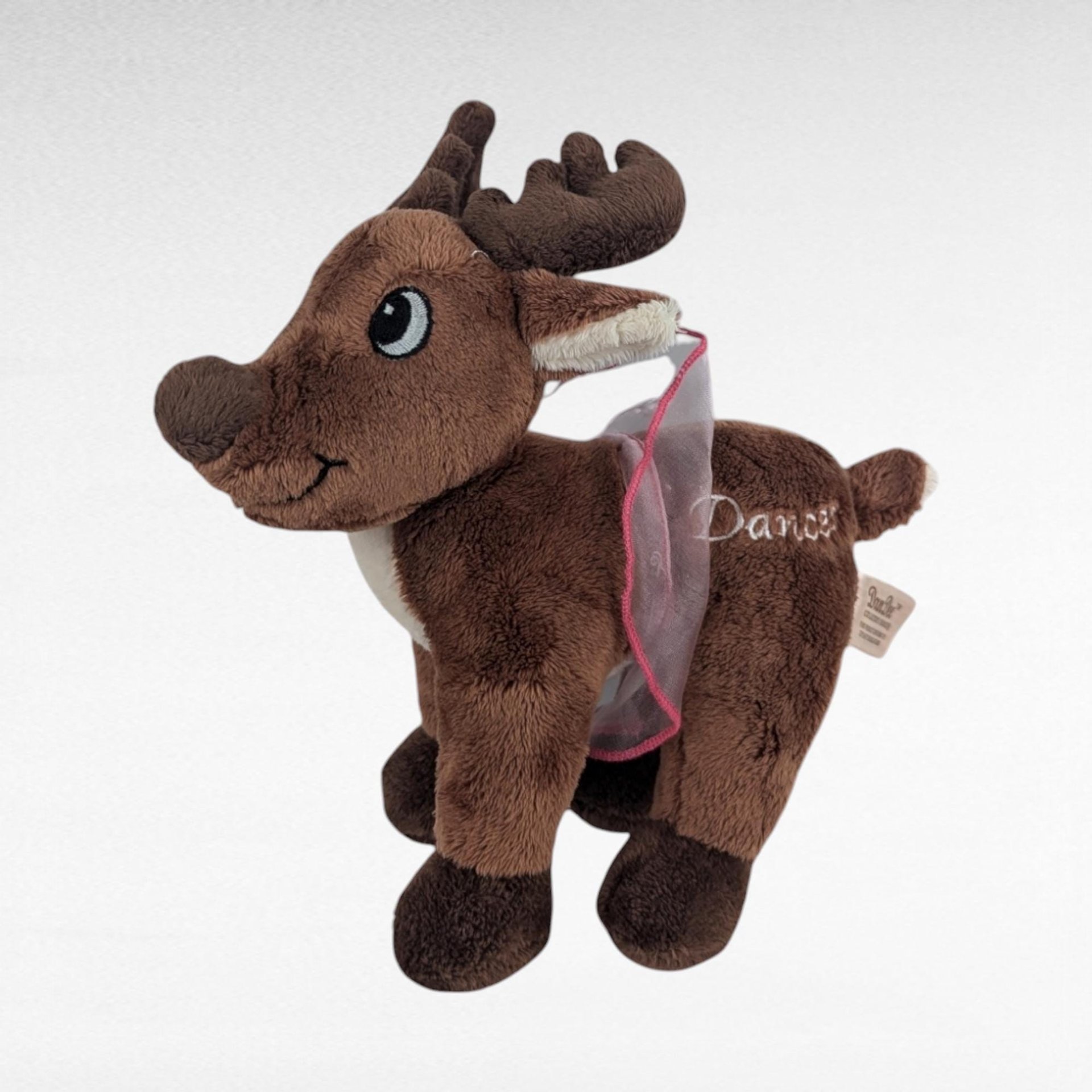 Vintage Dandee Rudolph & Dancer Plush Set, Christmas Holiday Decor, Nostalgic Plush Toys, Gift for Rudolph Fan