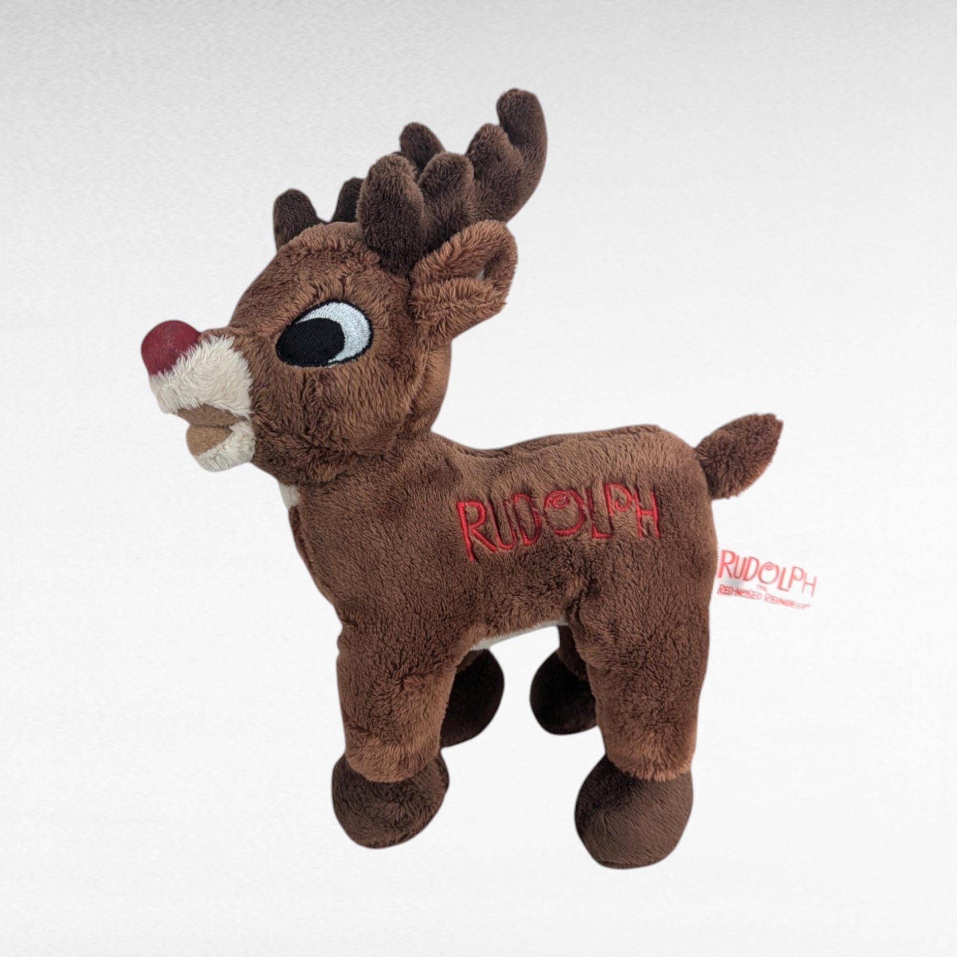 Vintage Dandee Rudolph & Dancer Plush Set, Christmas Holiday Decor, Nostalgic Plush Toys, Gift for Rudolph Fan