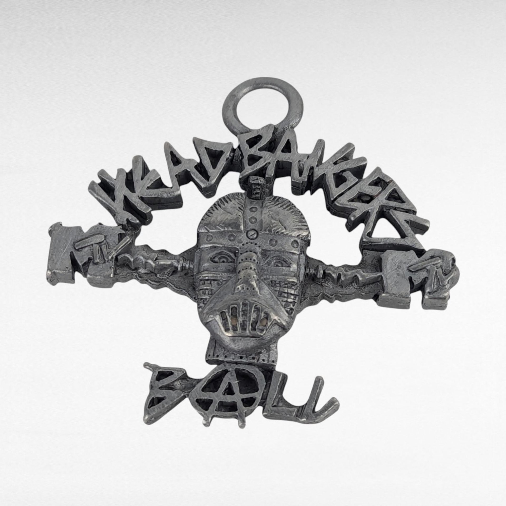 Vintage 1993 Pewter MTV Headbangers Ball Pendant & Pin Set, Starline Jewelry, Music Memorabilia, 90s Nostalgia, Gift for Metalhead