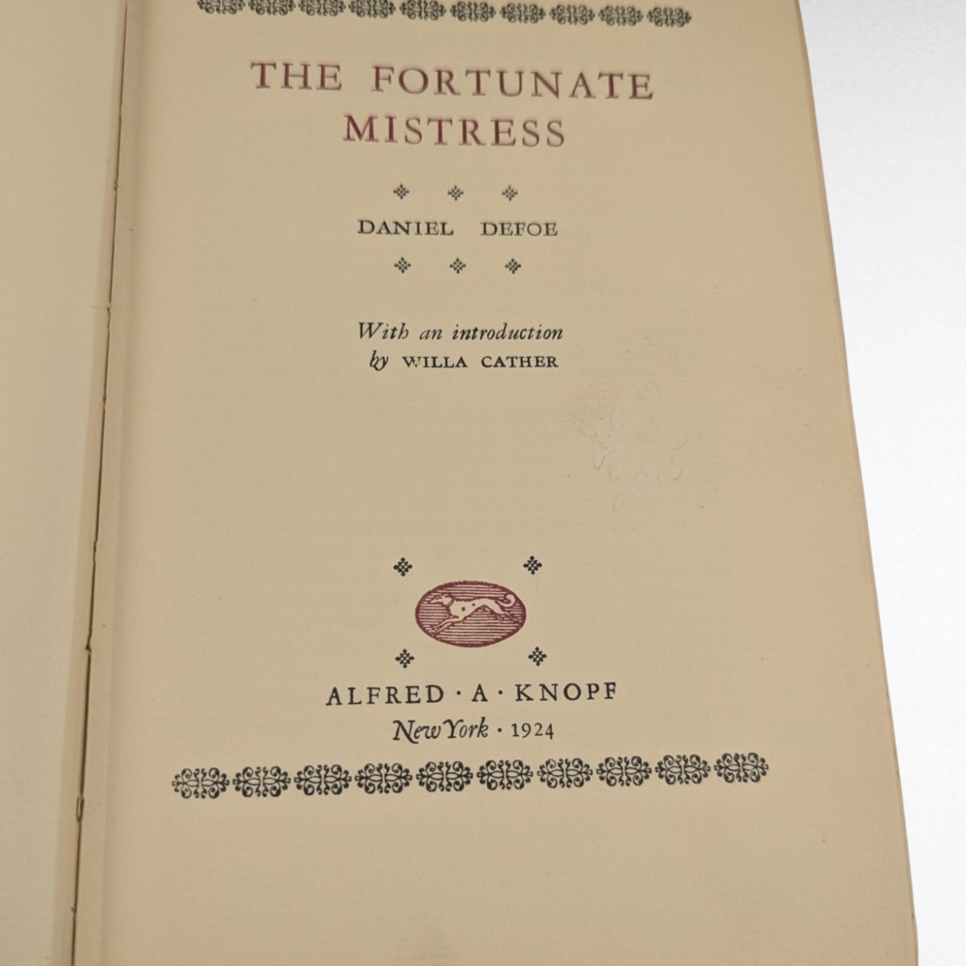 1924 The Fortunate Mistress | Daniel Defoe | First Edition | Alfred A. Knopf | Hardcover Novel | Antique Book Gift | Literature Collector