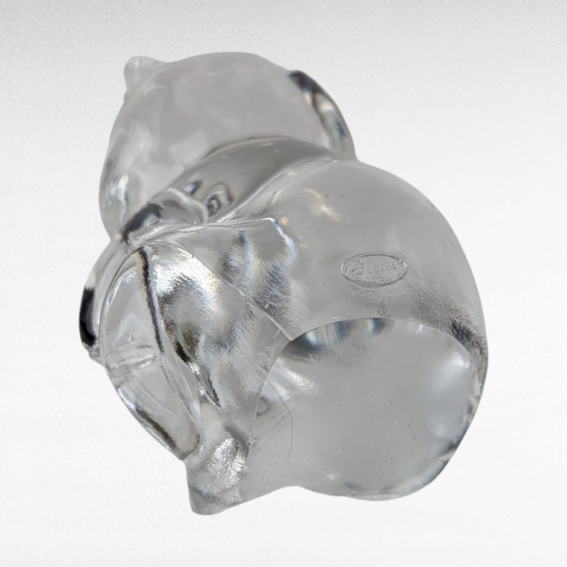 Vintage Fenton Clear Glass Bear Figurine, Crystal Bear, Collectible Figurine, Glass Animal, Home Decor, Paperweight, Gift for Bear Lover