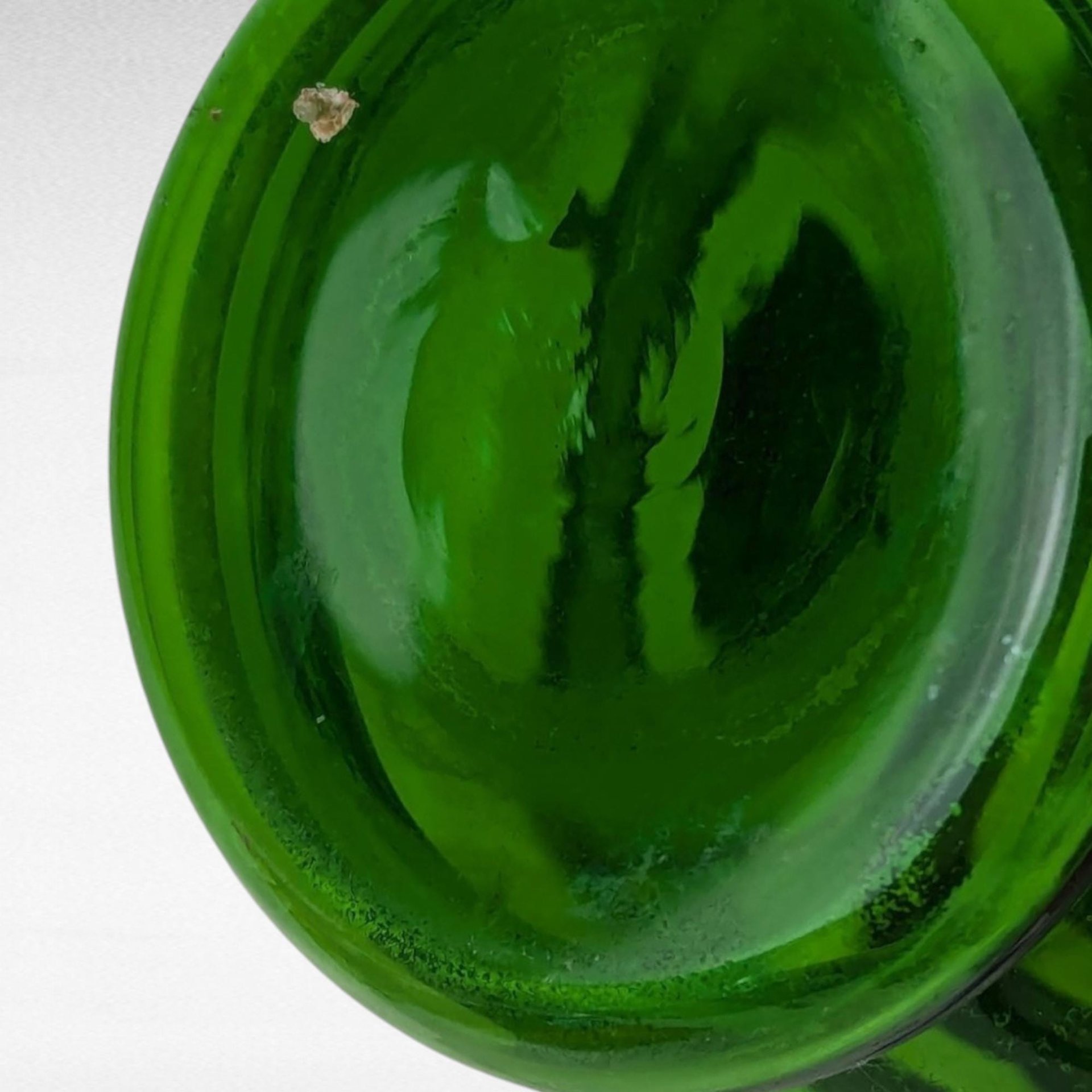 Vintage Borske Sklo Green and Gold Decanter, Bohemian Glass, Czech Glass, Liquor Decanter,  Barware, Mid-Century Modern, Home Decor