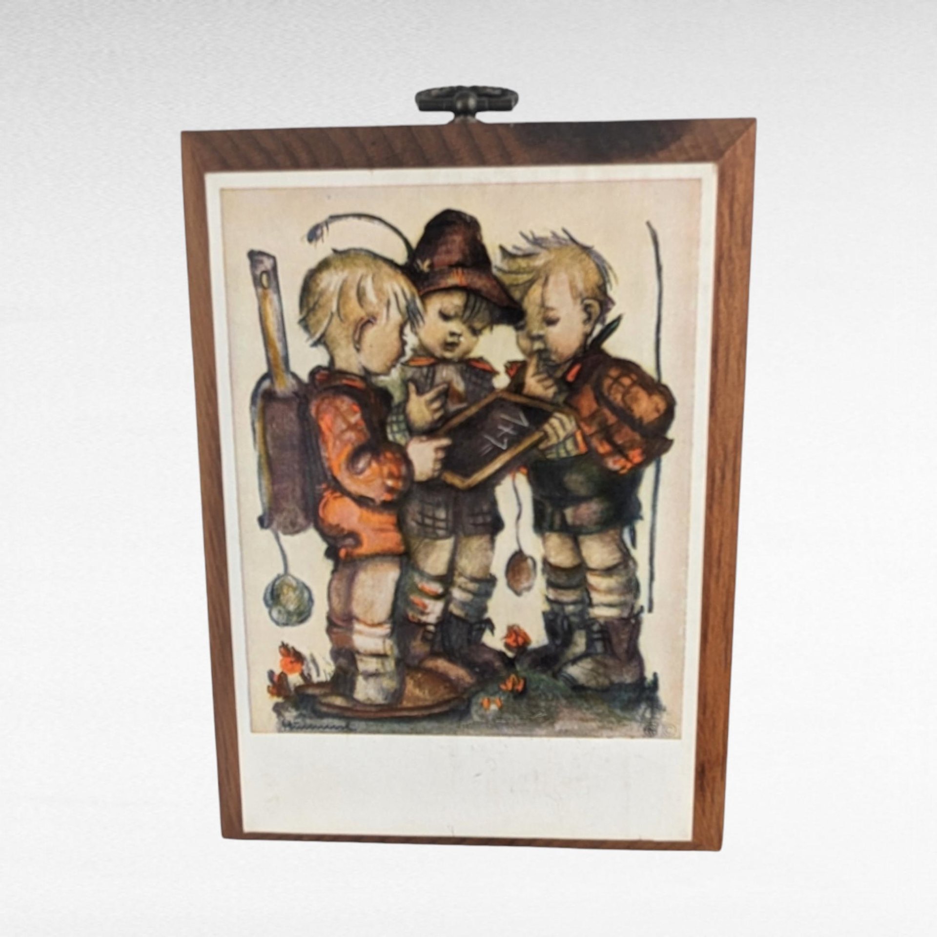 Vintage 1981 ARS Hummel Prints on Wood, Wall Hangings, 6.5x4.75", Goebel, Gift for Hummel Collector, Nursery Decor