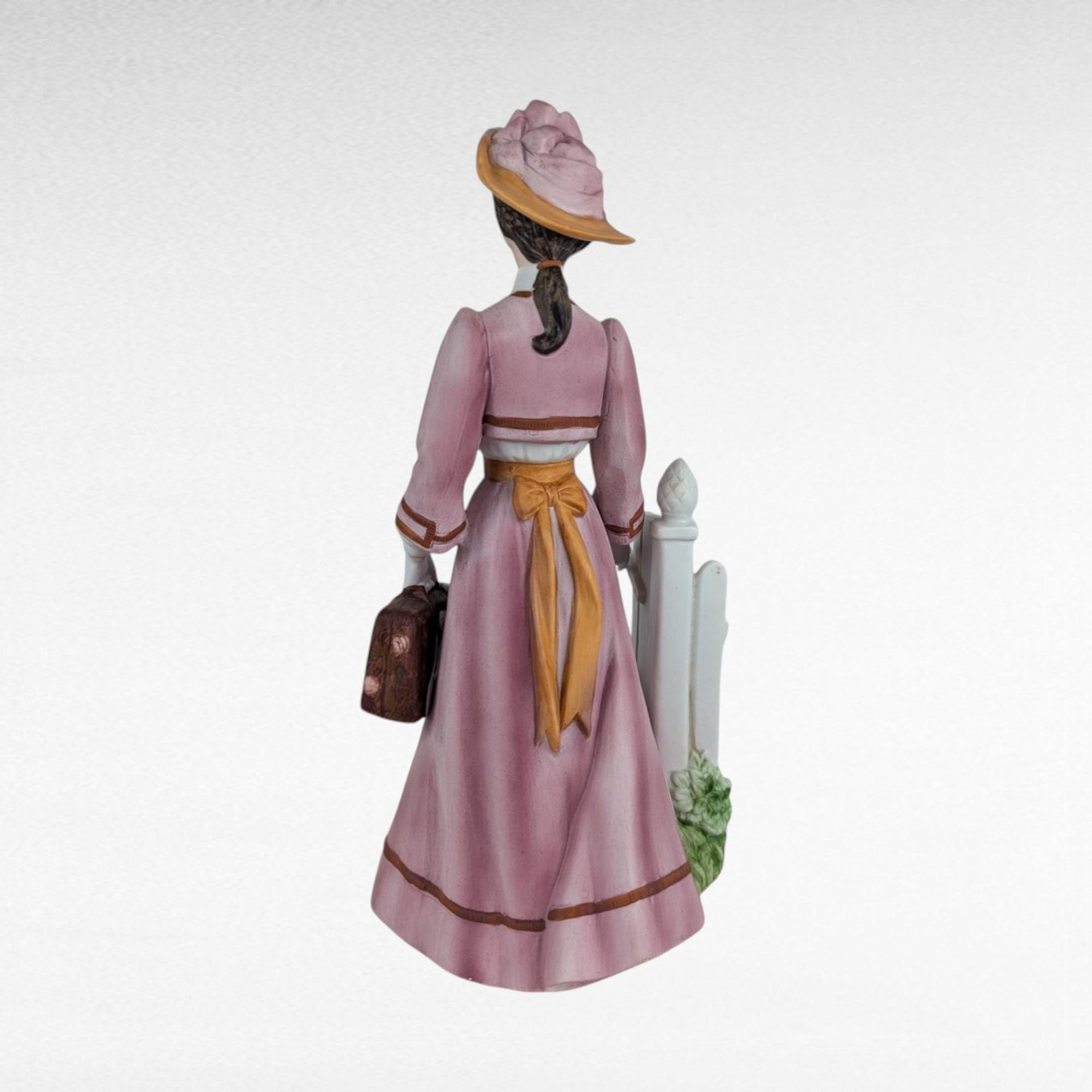 1983 Avon Mrs. Albee Award Figurine, Vintage Avon Collectible, Woman with Dog, Sales Achievement Award, Ceramic Figurine