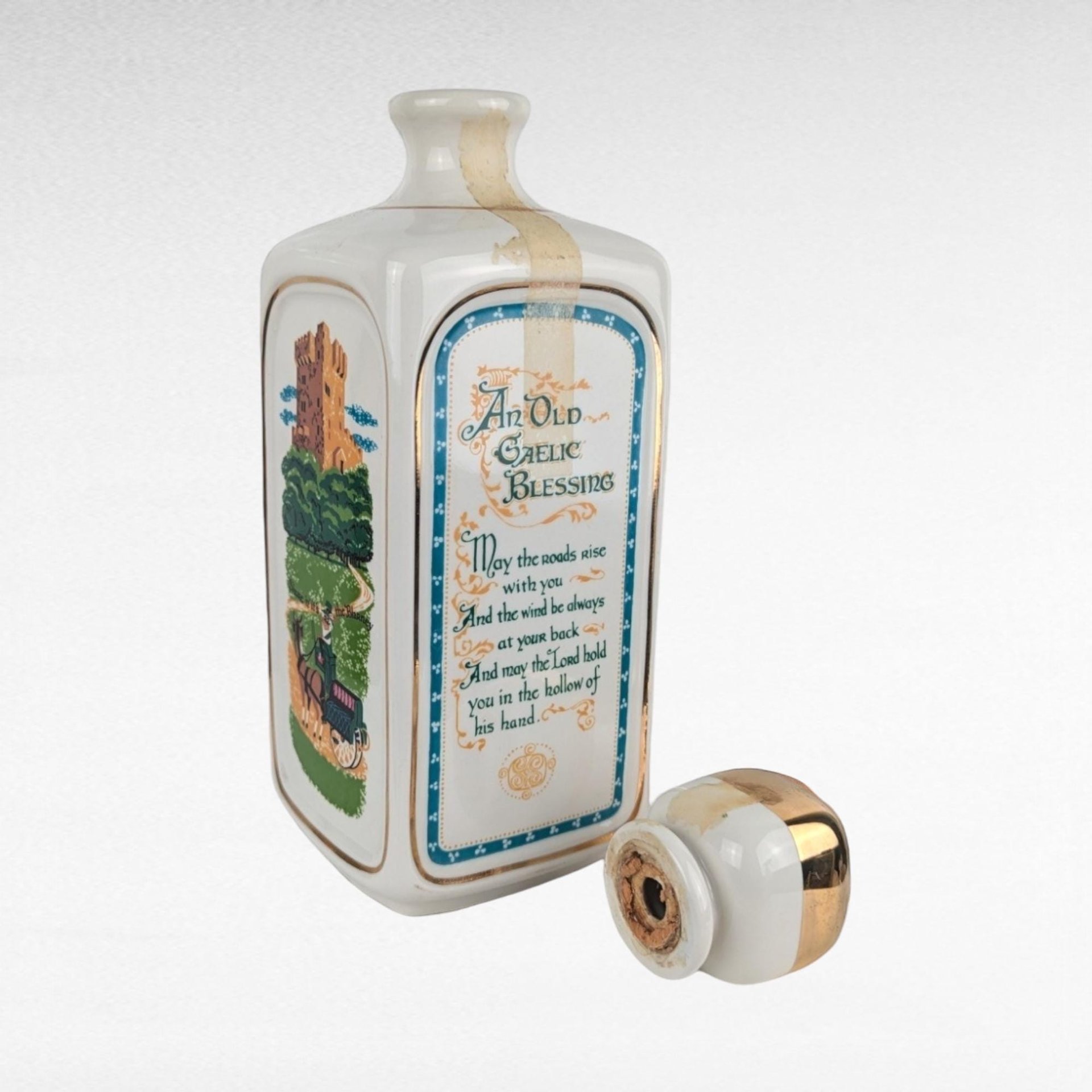 1970 Old Fitzgerald "An Old Gaelic Blessing" Decanter, Vintage Whiskey Decanter, Irish Blessing, Collectible Decanter, Empty Bottle