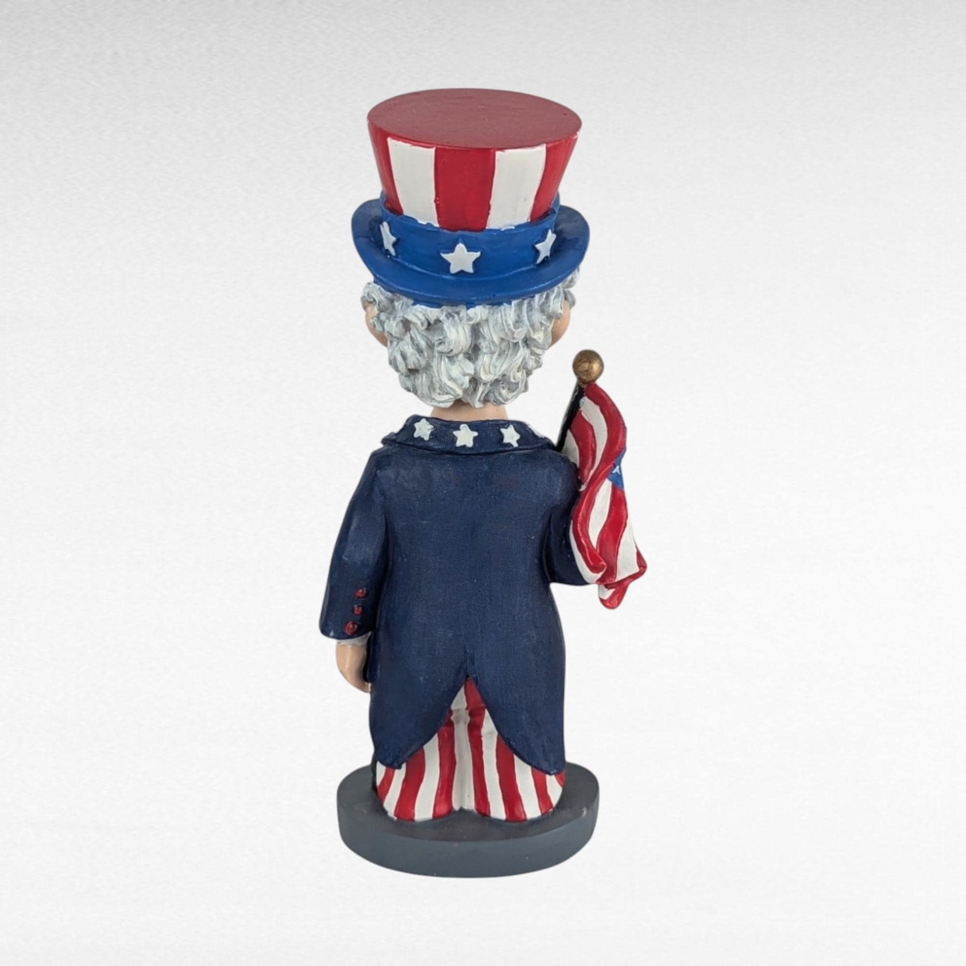 Vintage The Outfield Uncle Sam Wobble Doll, Patriotic Decor, Americana Figurine, Collectible Doll,  Hand-Painted, Unique Gift