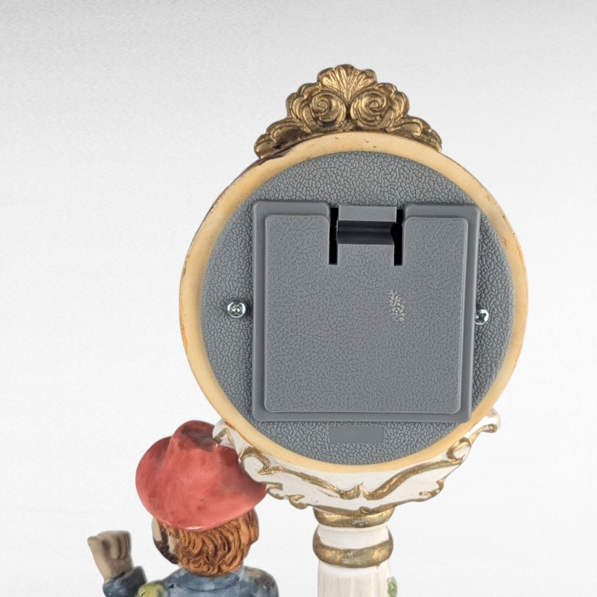 Vintage Crosa Quartz Clock, Hobo and Dog Figurine, Table Clock, Collectible Clock, Whimsical Decor, Unique Gift, Home Decor
