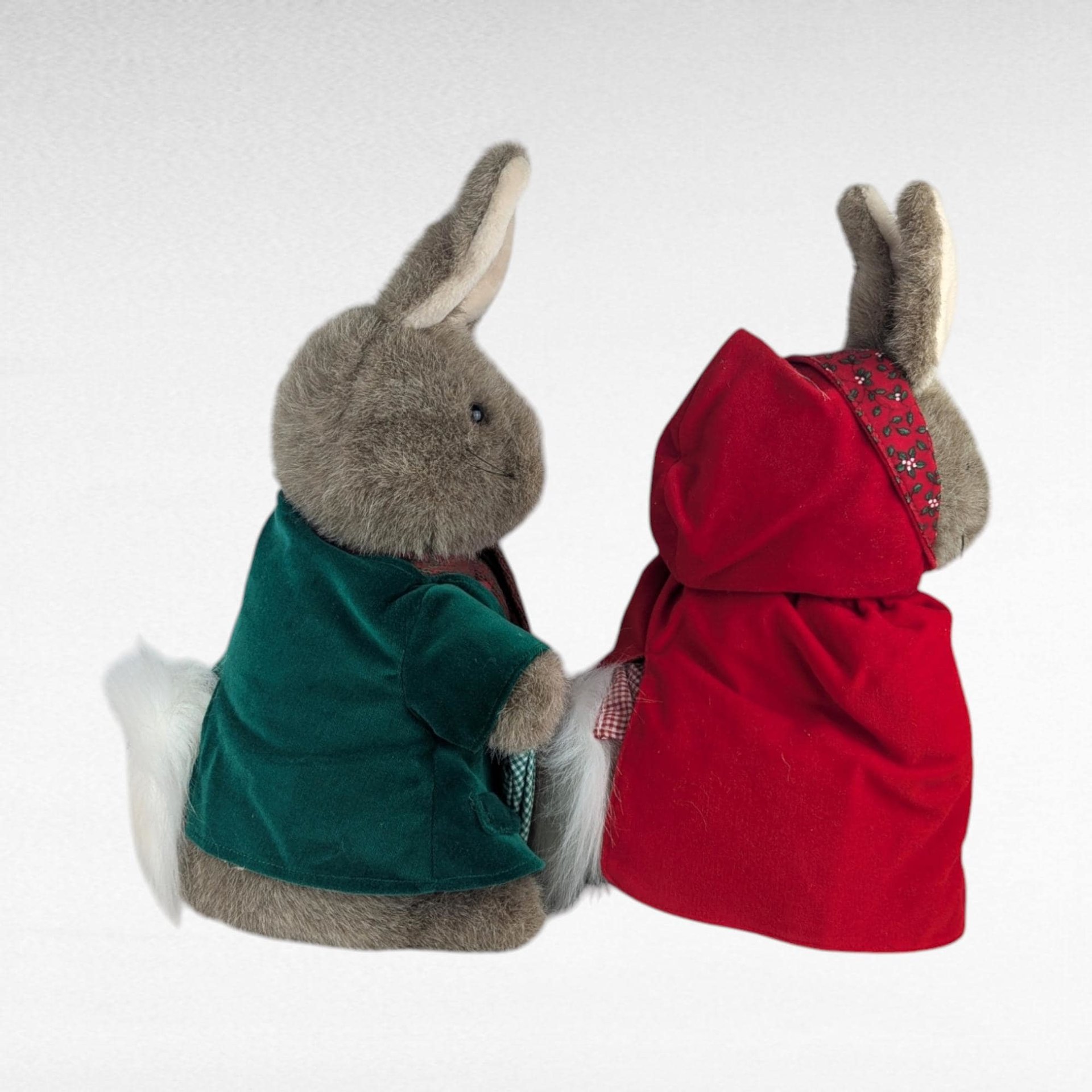 Vintage Mrs. Rabbit & Peter Rabbit Plush Set, 15 Inch Collectible Plush Toys, Classic Children's Literature Characters, Gift for Collectors
