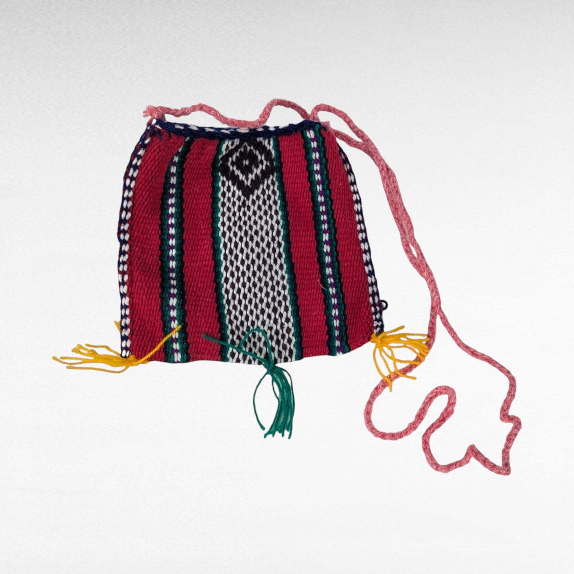 Vintage Handmade Bags, Exotic Design, Handwoven, Black & White, Boho Style, Gift for Her