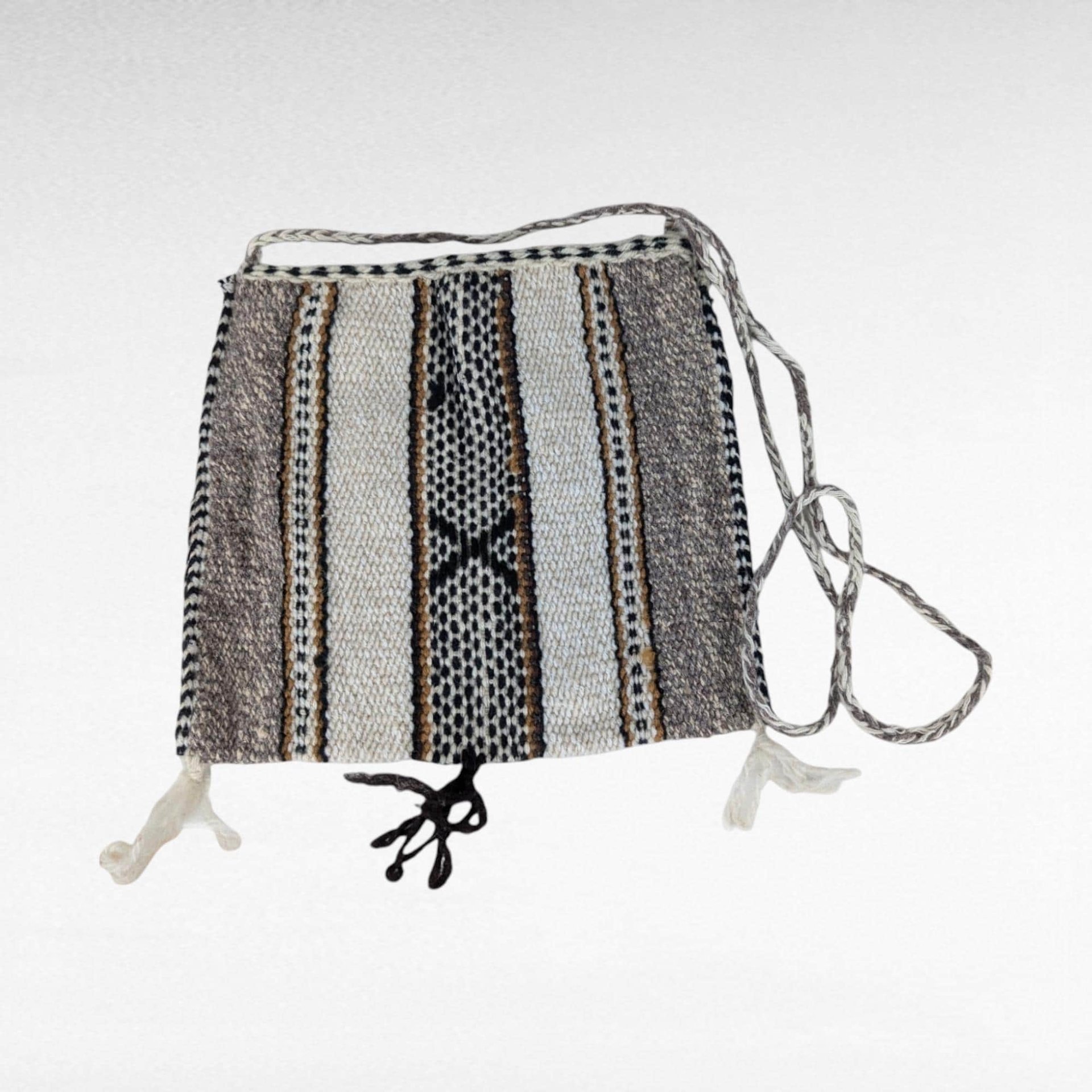 Vintage Handmade Bags, Exotic Design, Handwoven, Black & White, Boho Style, Gift for Her