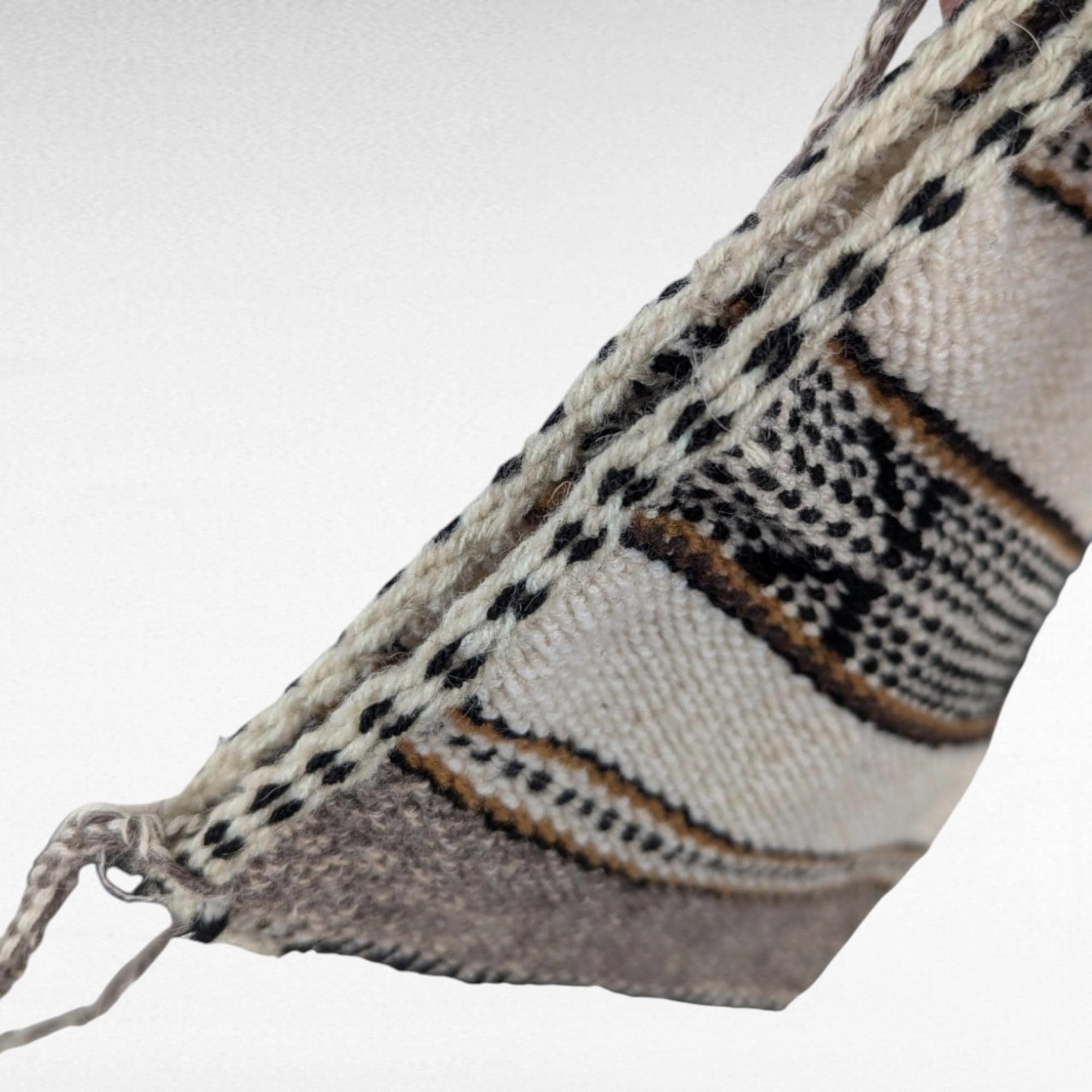 Vintage Handmade Bags, Exotic Design, Handwoven, Black & White, Boho Style, Gift for Her