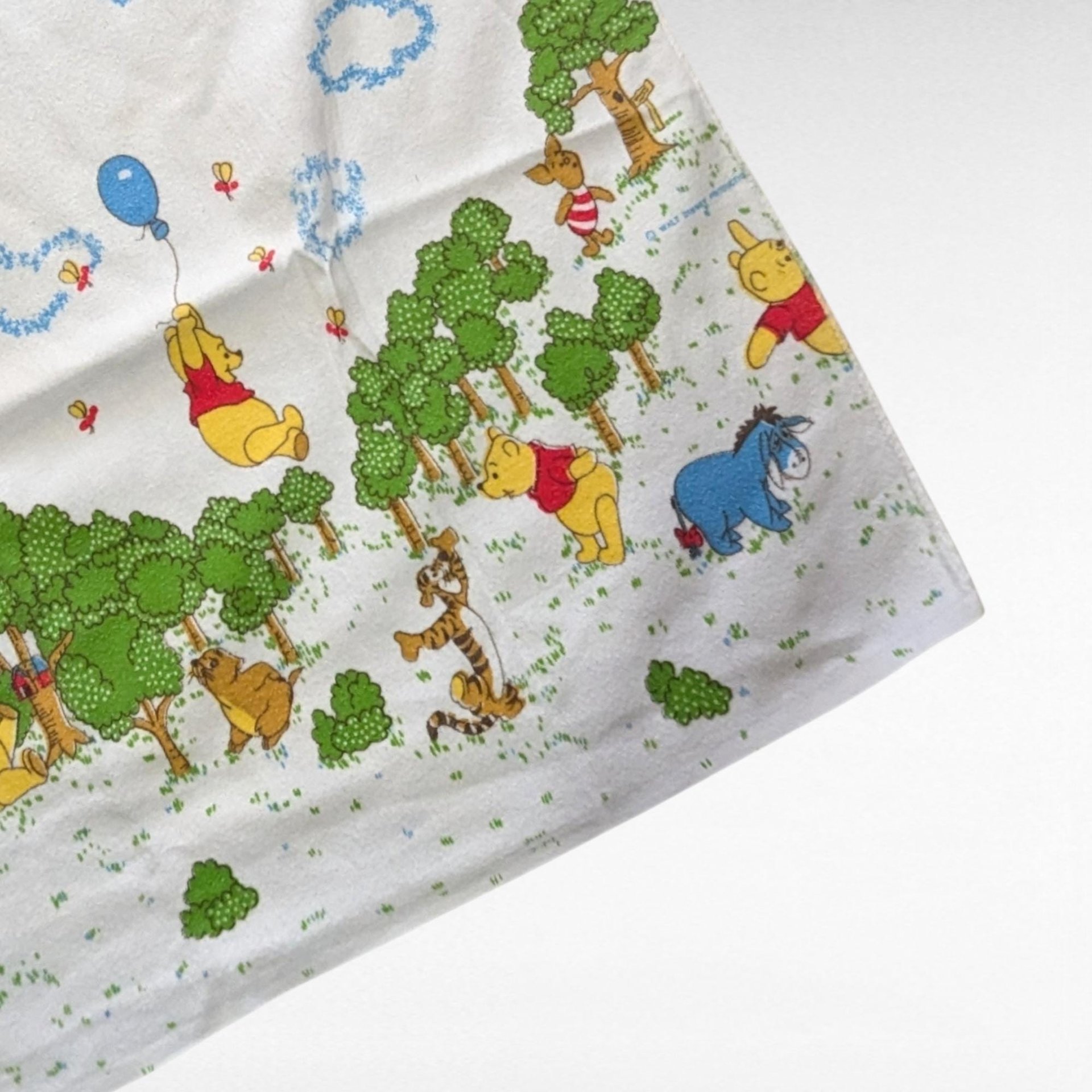 Vintage Nursery Decor Lot, Winnie the Pooh Blanket, Bunny Bank, Rocking Horse Planter, Cake Topper, Gift for Baby Shower