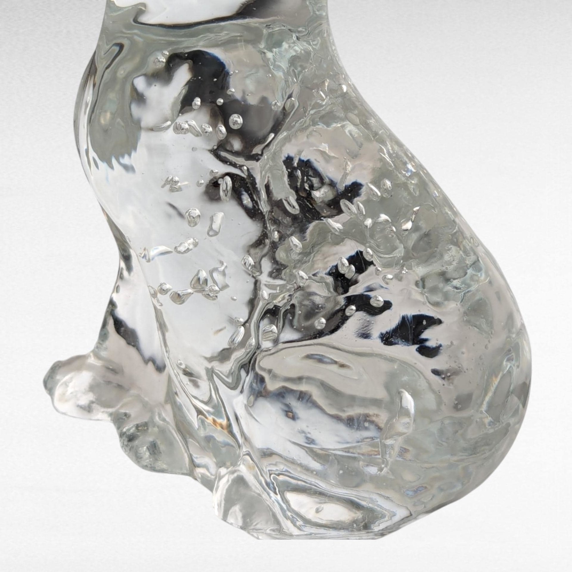 Vintage Glass Animal Figurines - Cat & Elephant Set - Clear Glass Decor, Collectible Glass, Animal Lover Gift