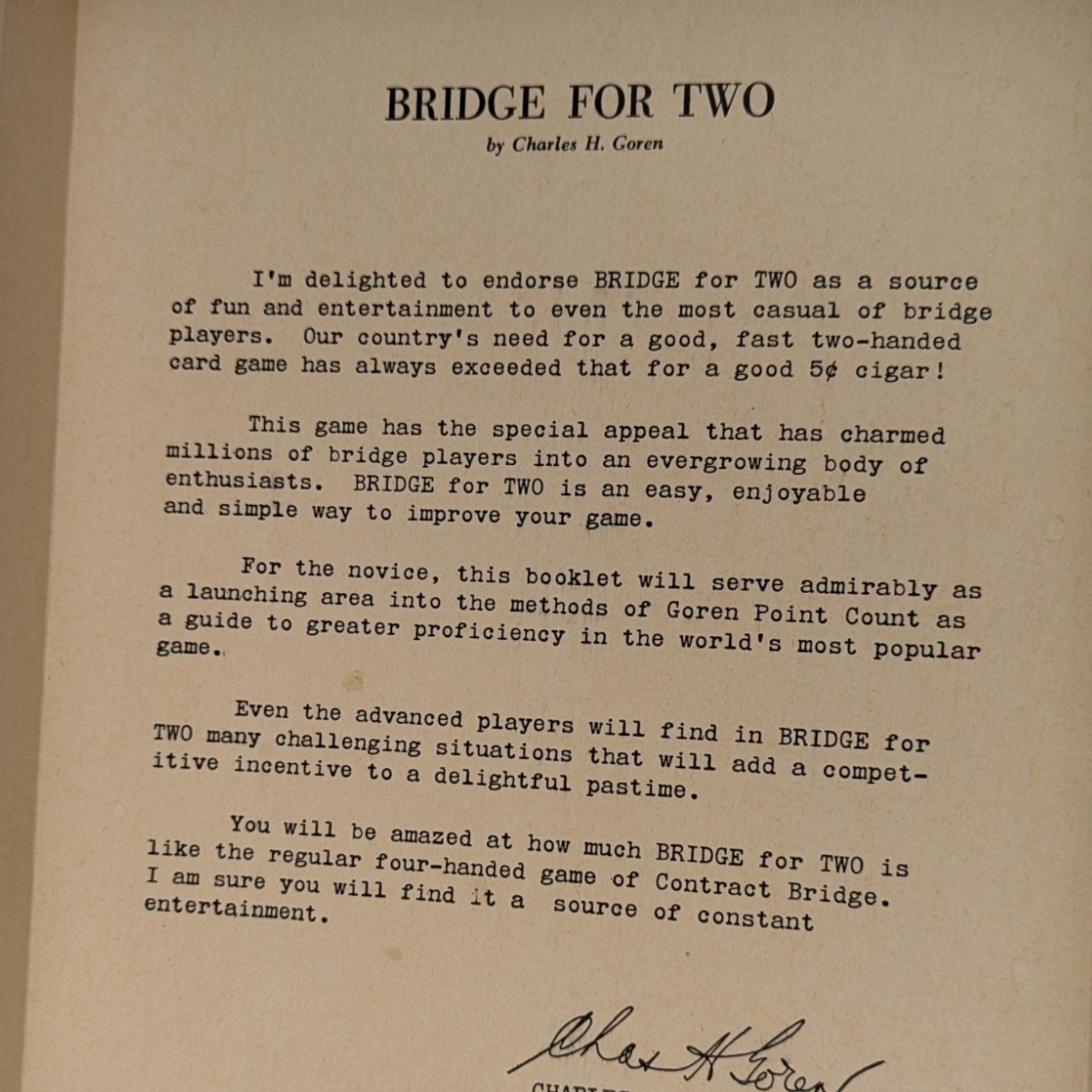 1964 Goren's Bridge for Two Game, Milton Bradley, Vintage Card Game, Complete with Instructions, Collectible Board Game