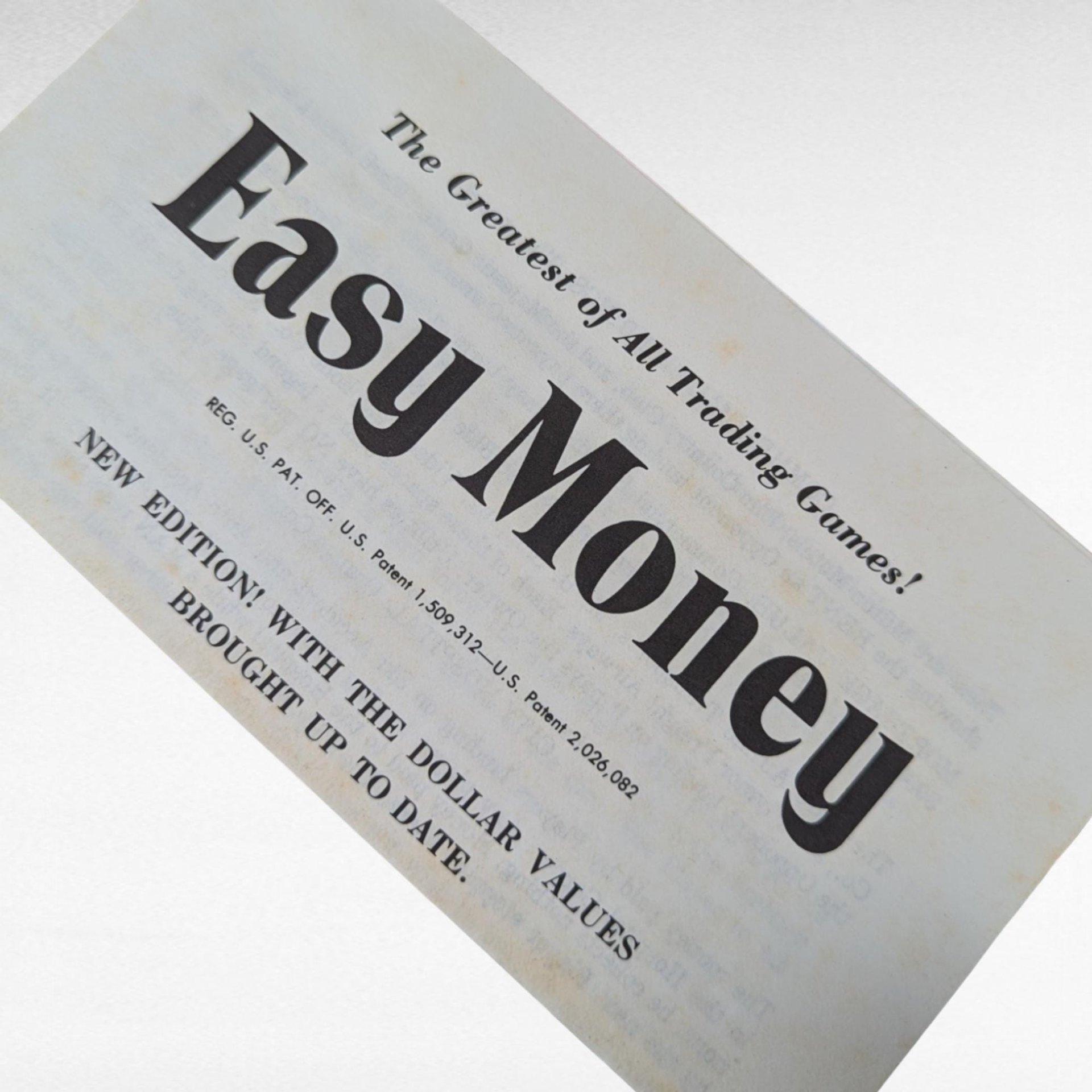 1974 Milton Bradley Easy Money Game, Vintage Board Game, Complete, Family Game Night, Collectible Board Game