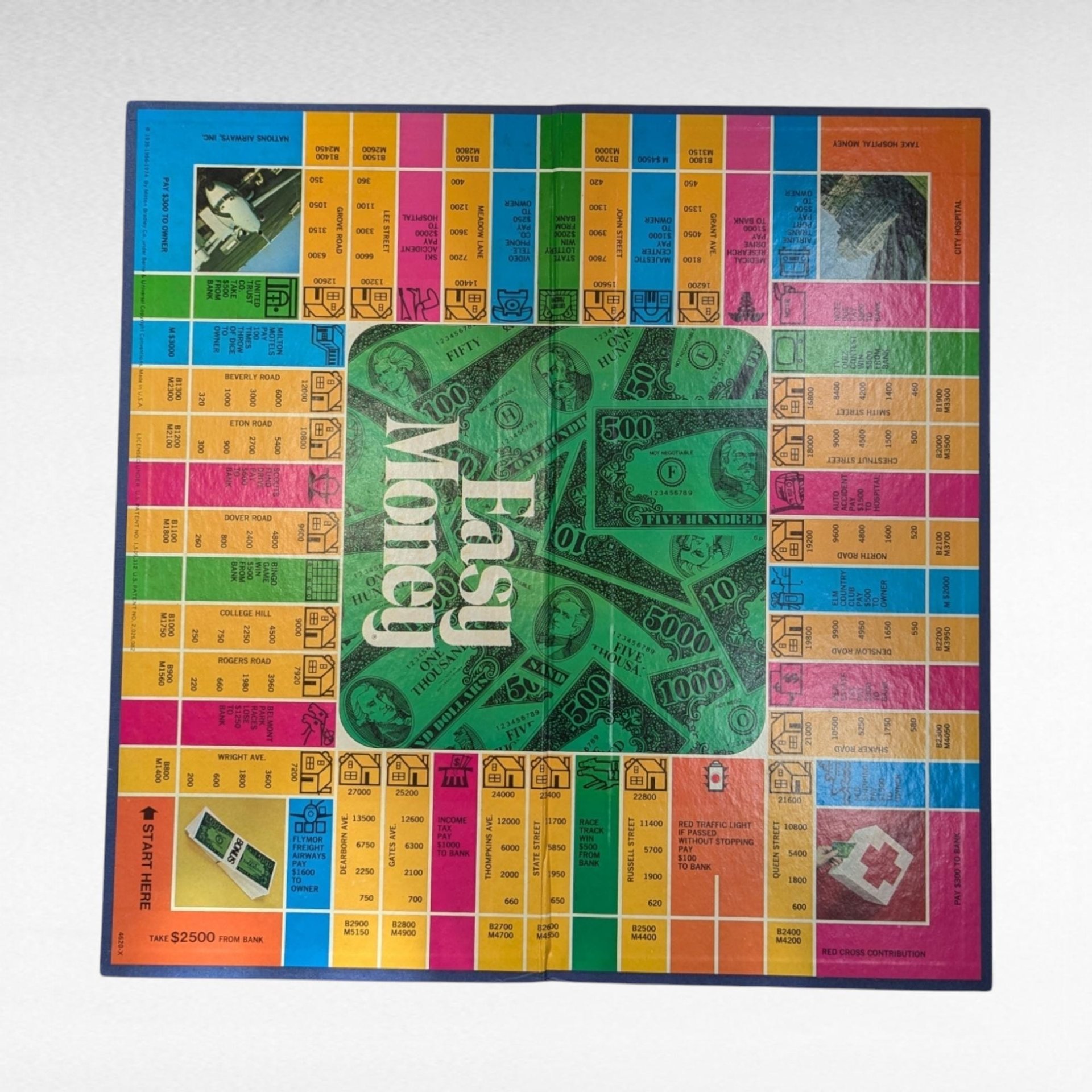 1974 Milton Bradley Easy Money Game, Vintage Board Game, Complete, Family Game Night, Collectible Board Game