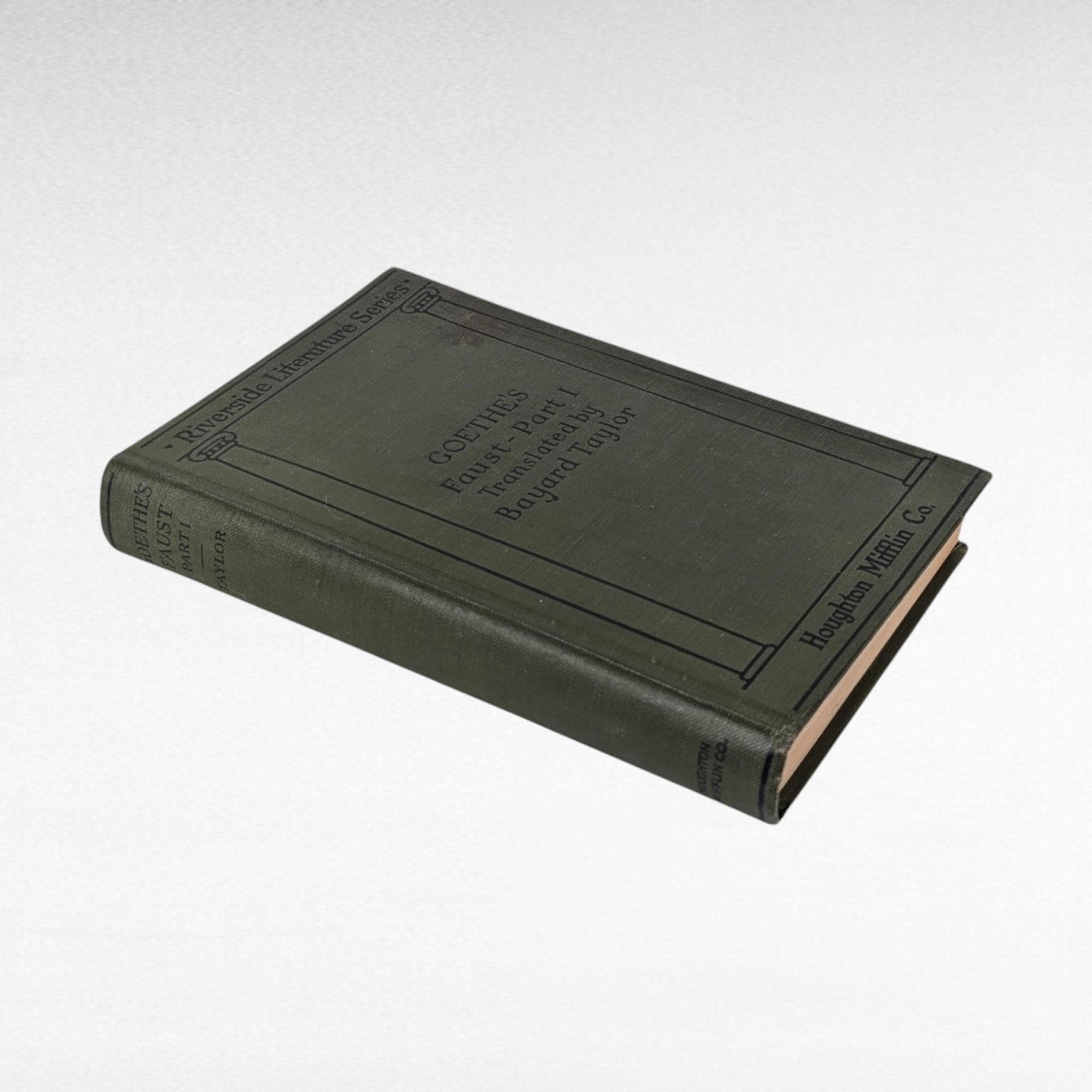 Antique Goethe's Faust Part 1, Translated by Bayard Taylor, Hardcover Book, Classic Literature, German Literature, Collectible Book