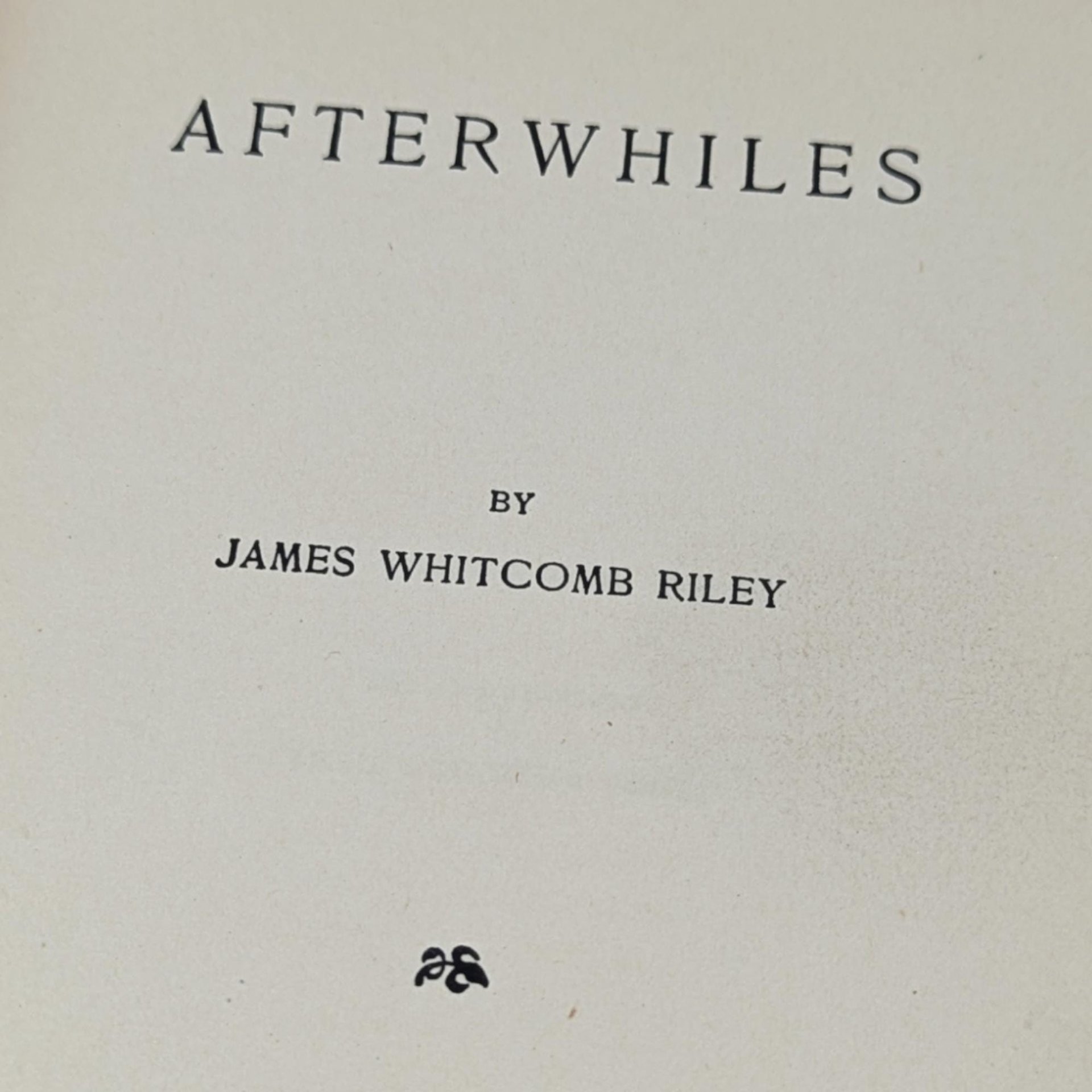 Antique Afterwhiles by James Whitcomb Riley, Hardcover Book, Poetry Collection, Hoosier Poet, Collectible Book, Gift for Book Lovers