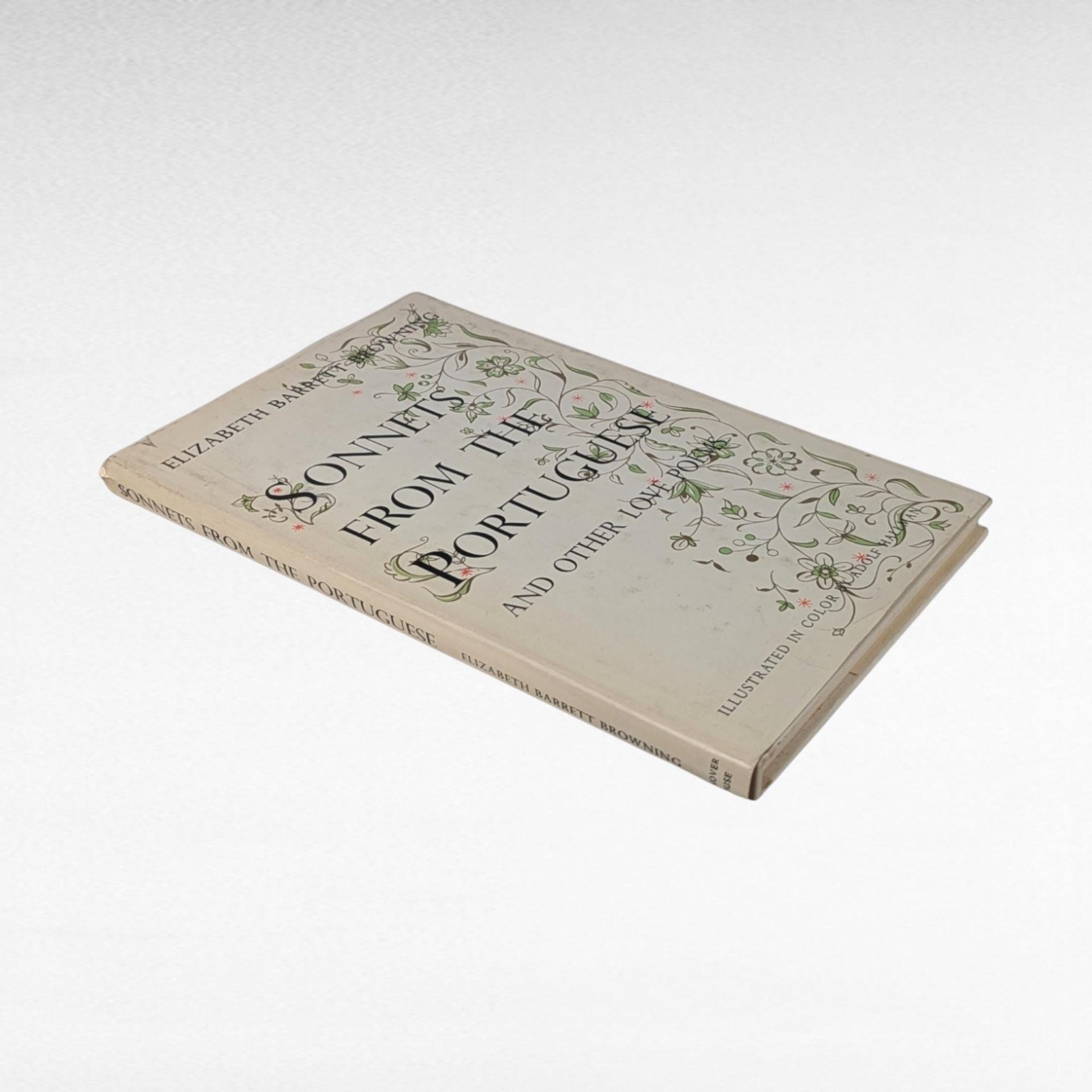 1954 Sonnets from the Portuguese by Elizabeth Barrett Browning, Hardcover Book, Illustrated, Love Poems, Collectible Book