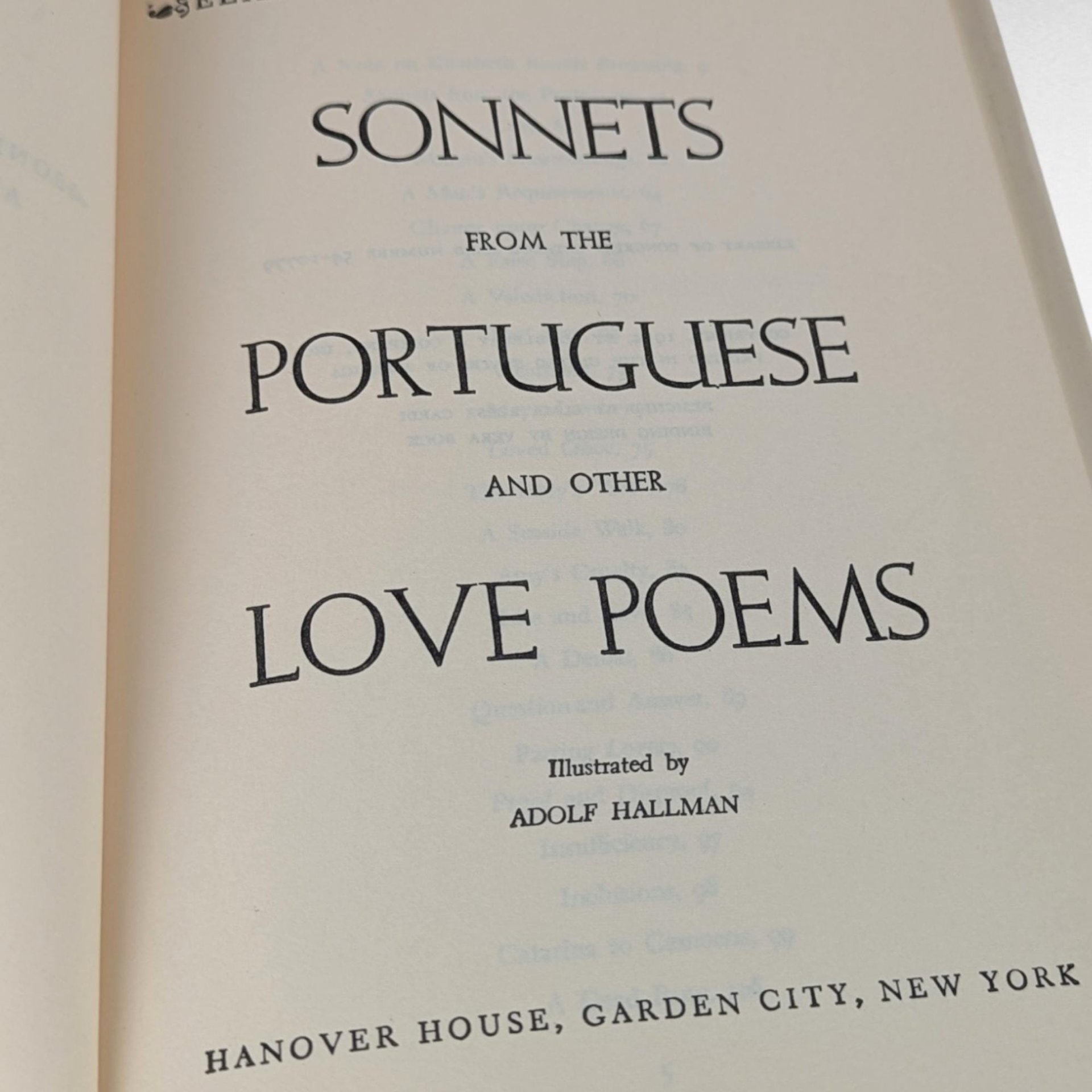 1954 Sonnets from the Portuguese by Elizabeth Barrett Browning, Hardcover Book, Illustrated, Love Poems, Collectible Book