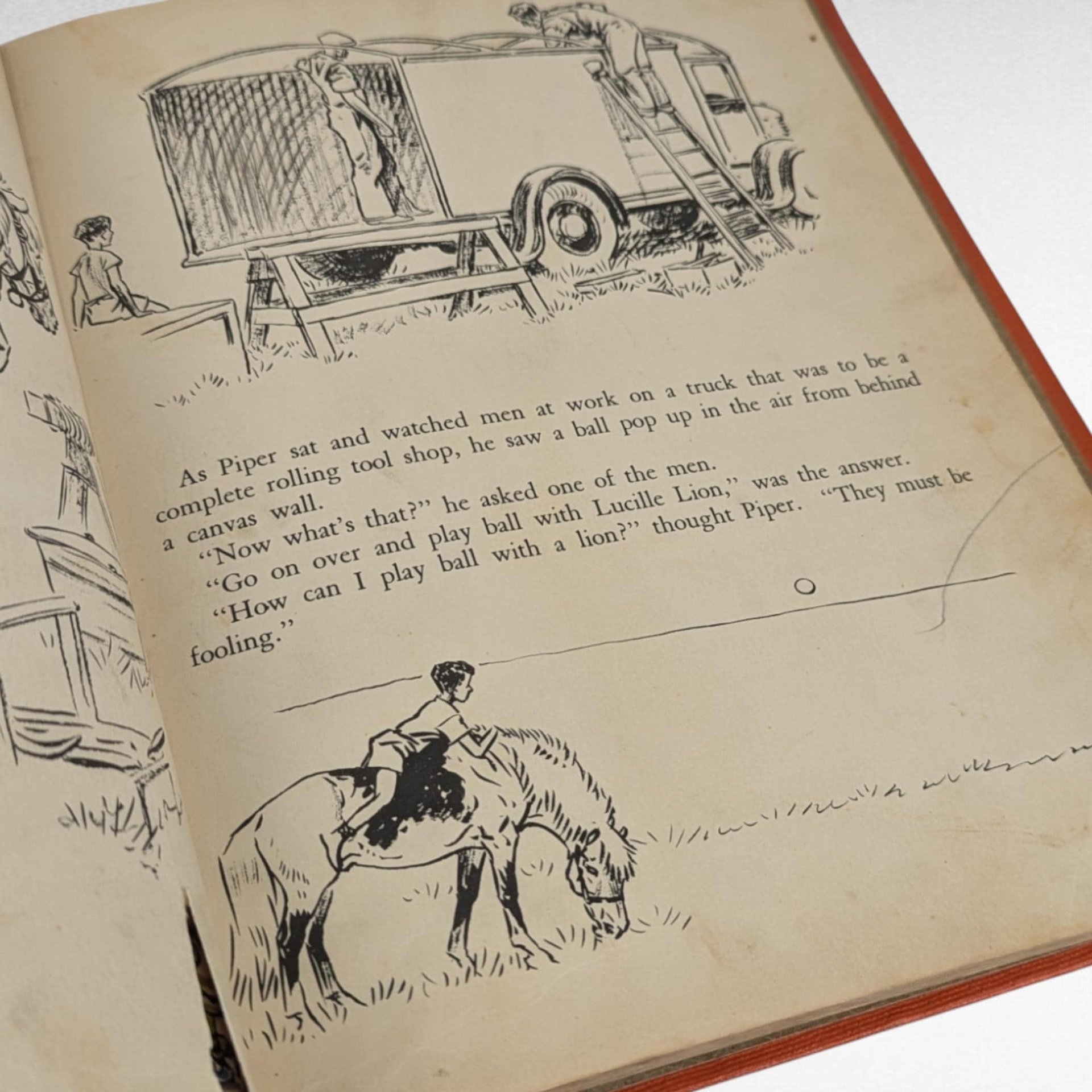 1938 3 Rings A Circus Book by Paul Brown, Vintage Children's Literature, Collectible Illustrated Book, Gift for Child, Circus Lover