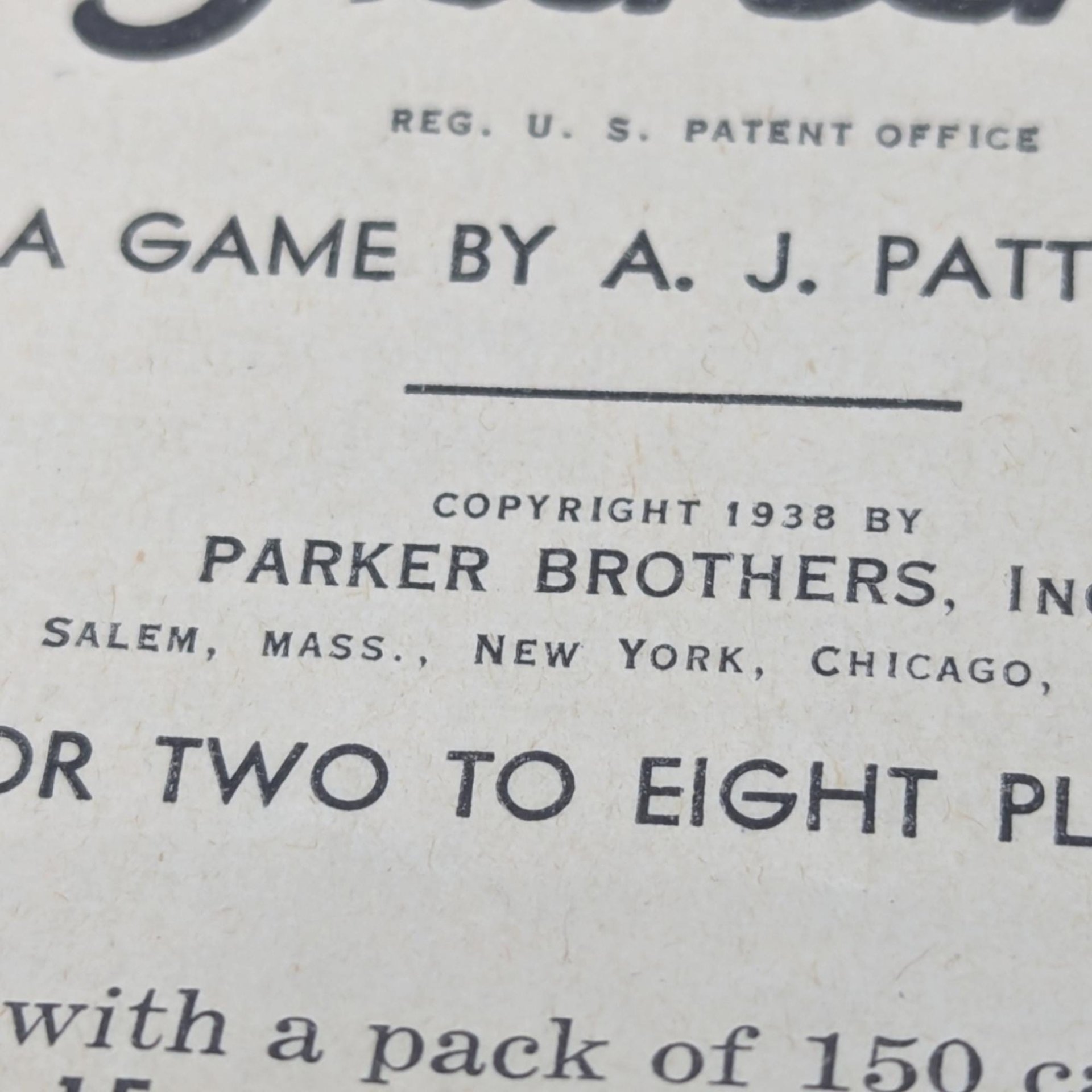 1938 Vintage Parker Brothers Flinch Card Game, Complete Set, Collectible Card Game, Gift for Game Collectors, Family Fun