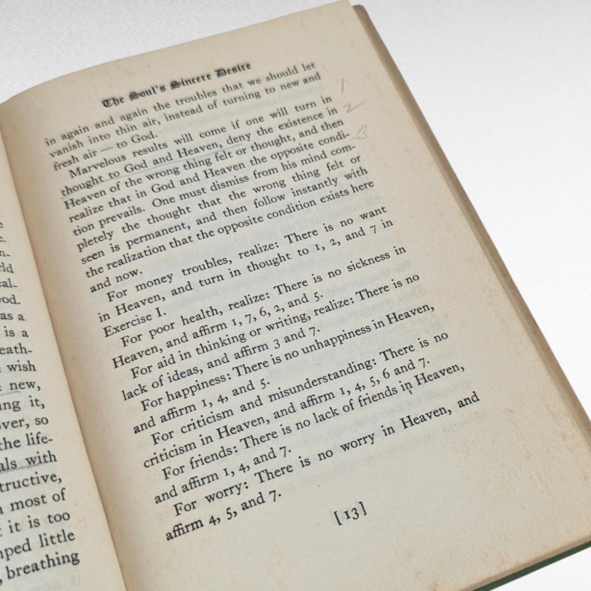 1946 The Soul's Sincere Desire by Glenn Clark | Hardcover Book | Religious & Inspirational | Vintage Literature