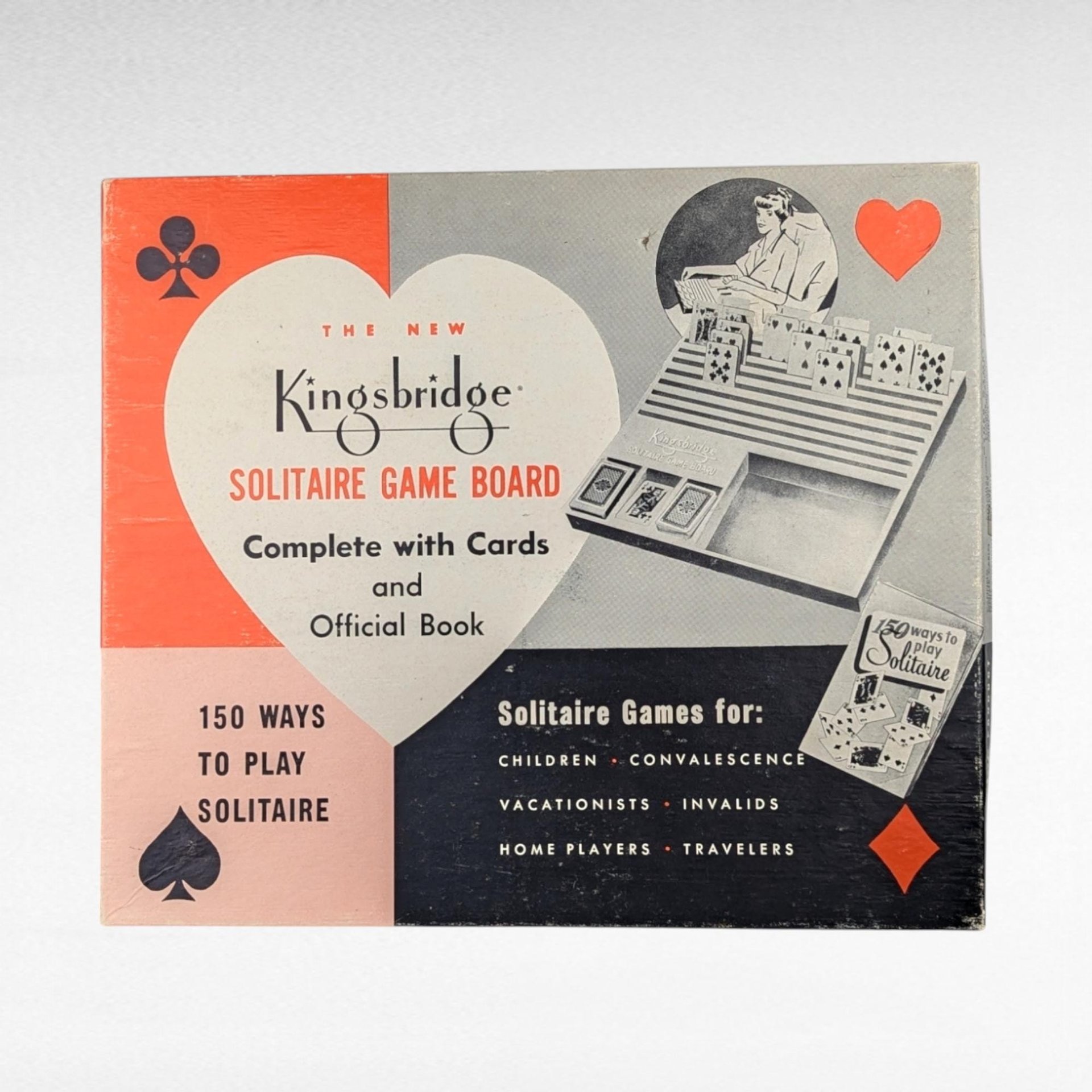 Vintage 1950s Kingsbridge Solitaire Game | Complete with Cards and Book | Retro Board Game | Travel Game | Gift for Card Game Enthusiast