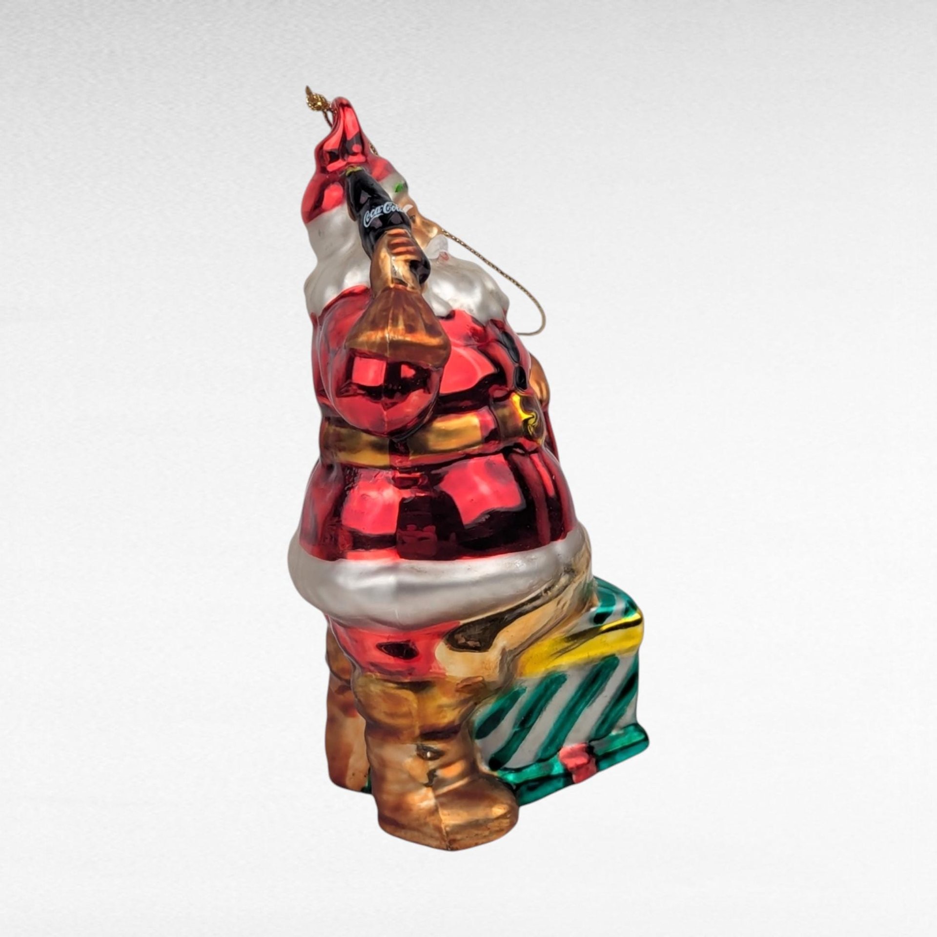 Vintage Coca-Cola Santa Claus Blown Glass Ornament | Christmas Ornament | Coke Collectible | Holiday Decor
