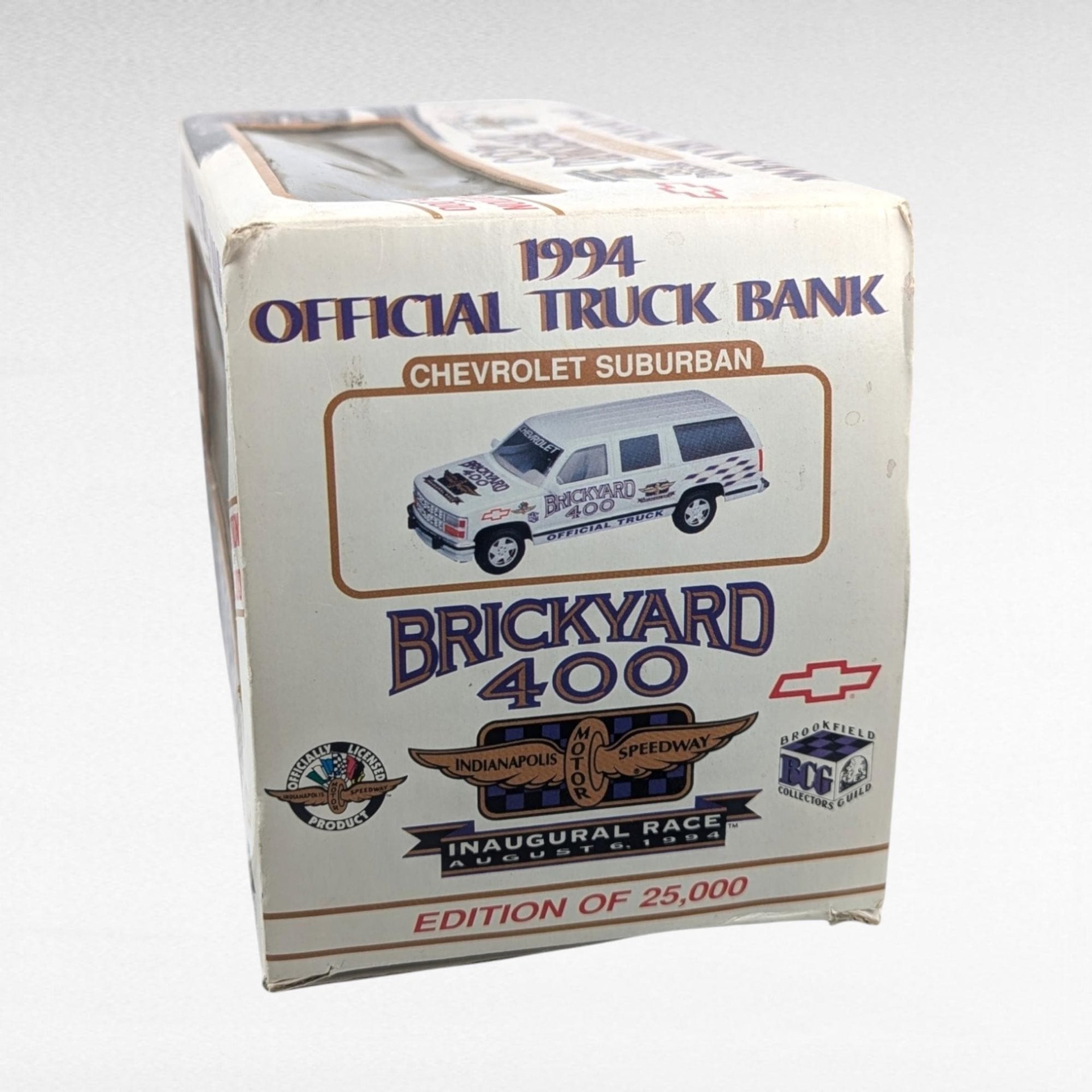 1994 Brookfield Chevrolet Suburban Truck Bank | Brickyard 400 NASCAR | Diecast 1:25 Scale | Collectible Bank
