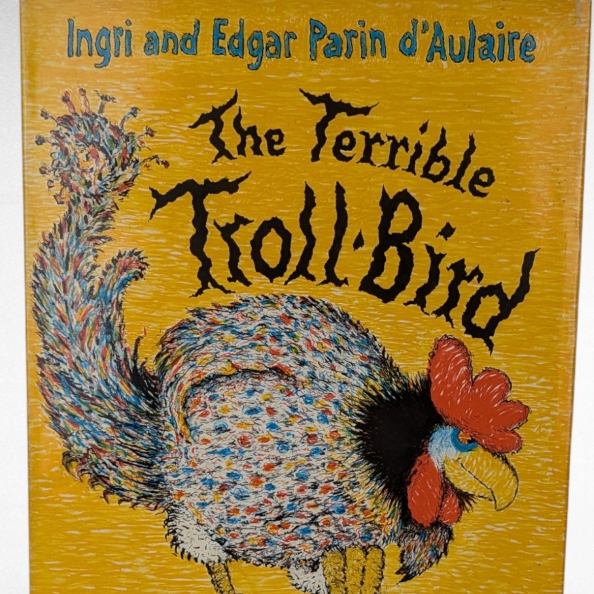 1976 The Terrible Troll Bird by Ingri and Edgar Parin d'Aulaire, Children's Book, Gift for Kids, Fantasy Story, Scandinavian Folklore