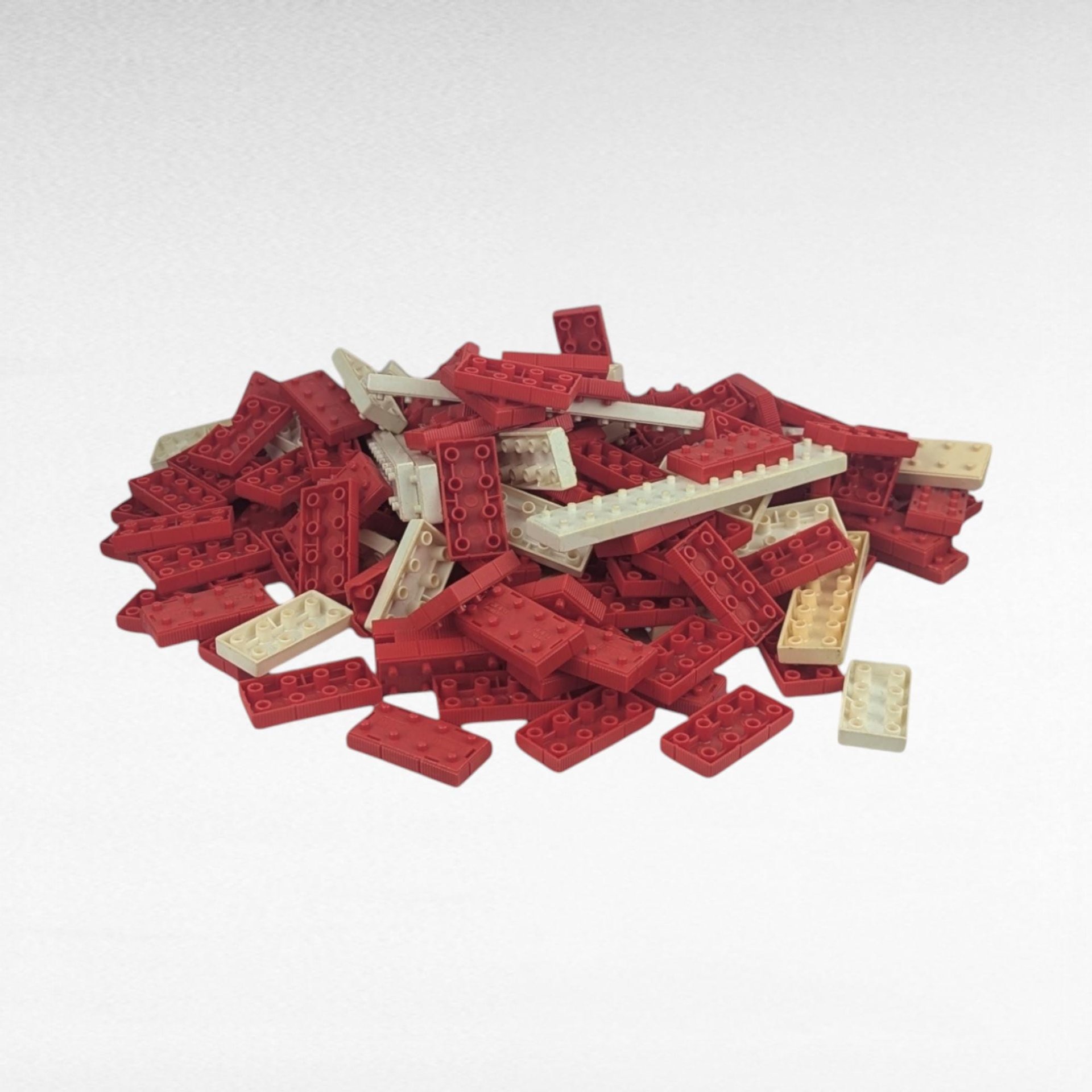 Vintage American Plastic Bricks by Halsam Products - Construction Toy - Incomplete Set