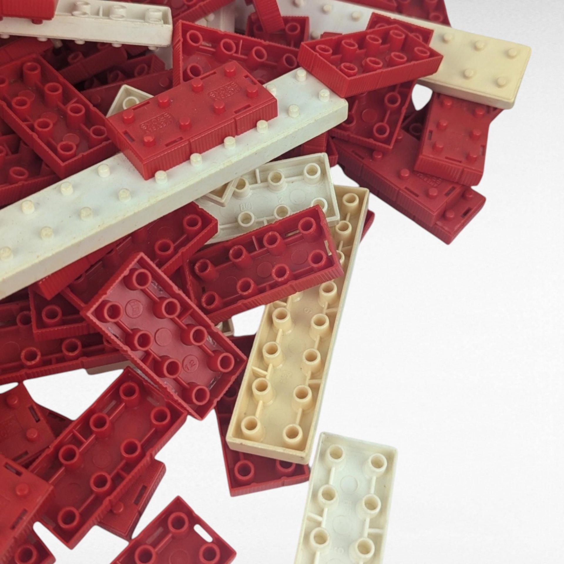 Vintage American Plastic Bricks by Halsam Products - Construction Toy - Incomplete Set