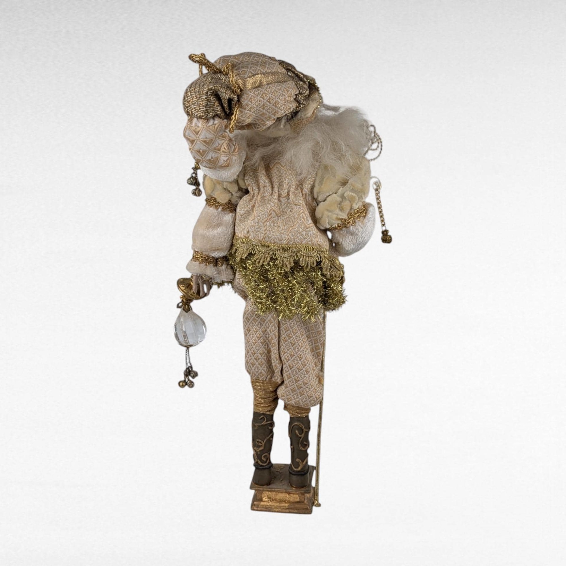 Vintage Santa Elf Figure in Gold | Christmas Elf Decor | Holiday Decor | Whimsical Elf Figurine